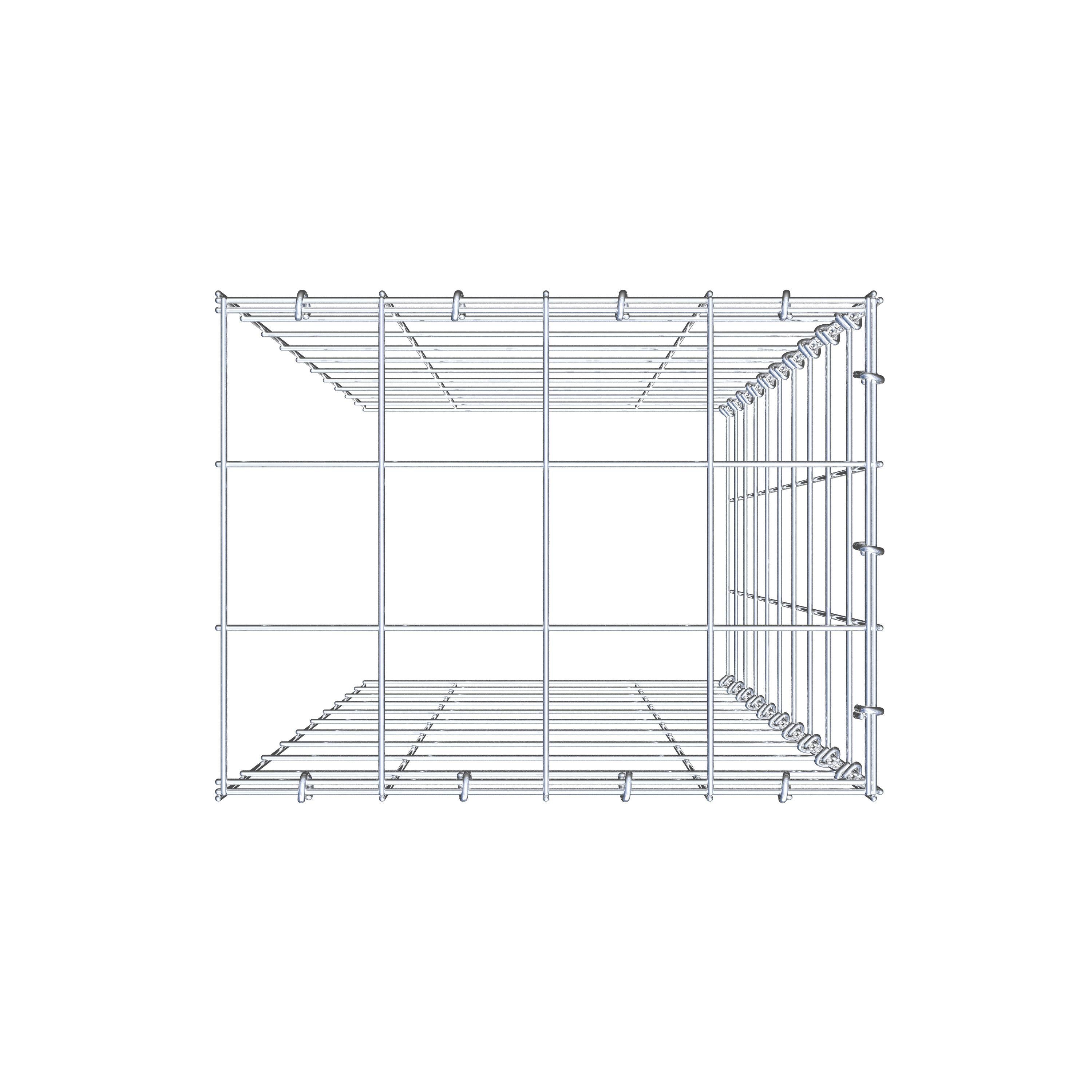 Monteret gabion type 4 100 cm x 40 cm x 30 cm (L x H x D), maskestørrelse 10 cm x 10 cm, C-ring