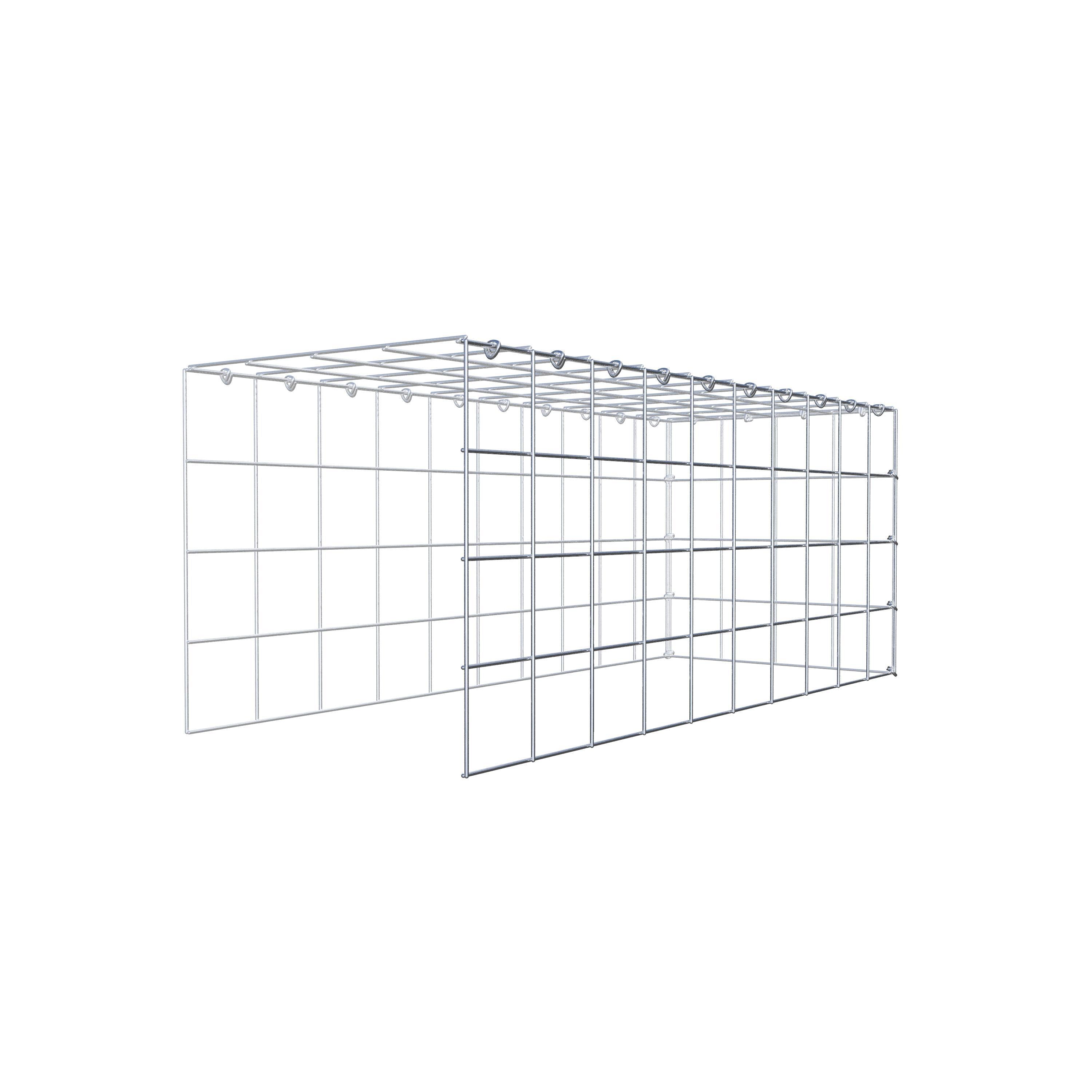 Fourche rapportée type 4 100 cm x 40 cm x 40 cm (L x H x P), mailles 10 cm x 10 cm, anneau en C