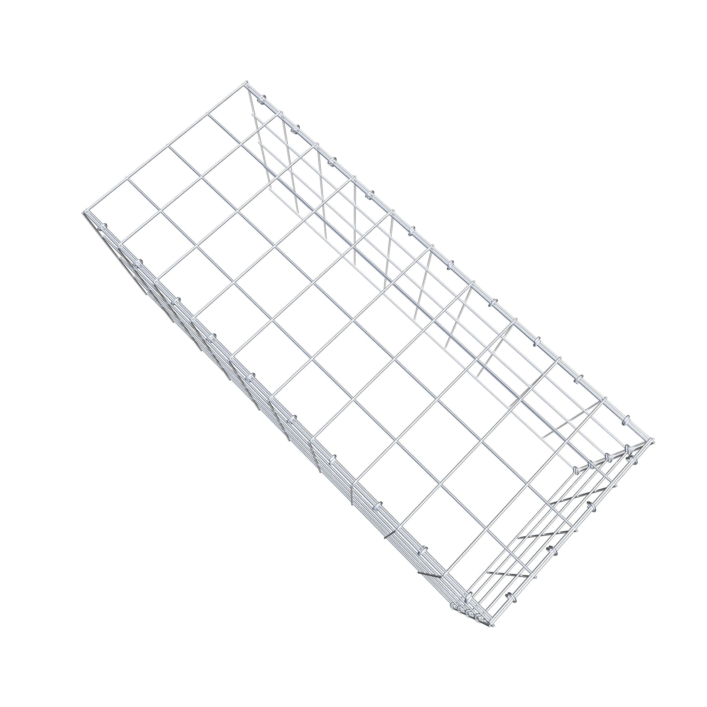 Fourche rapportée type 4 100 cm x 40 cm x 40 cm (L x H x P), mailles 10 cm x 10 cm, anneau en C