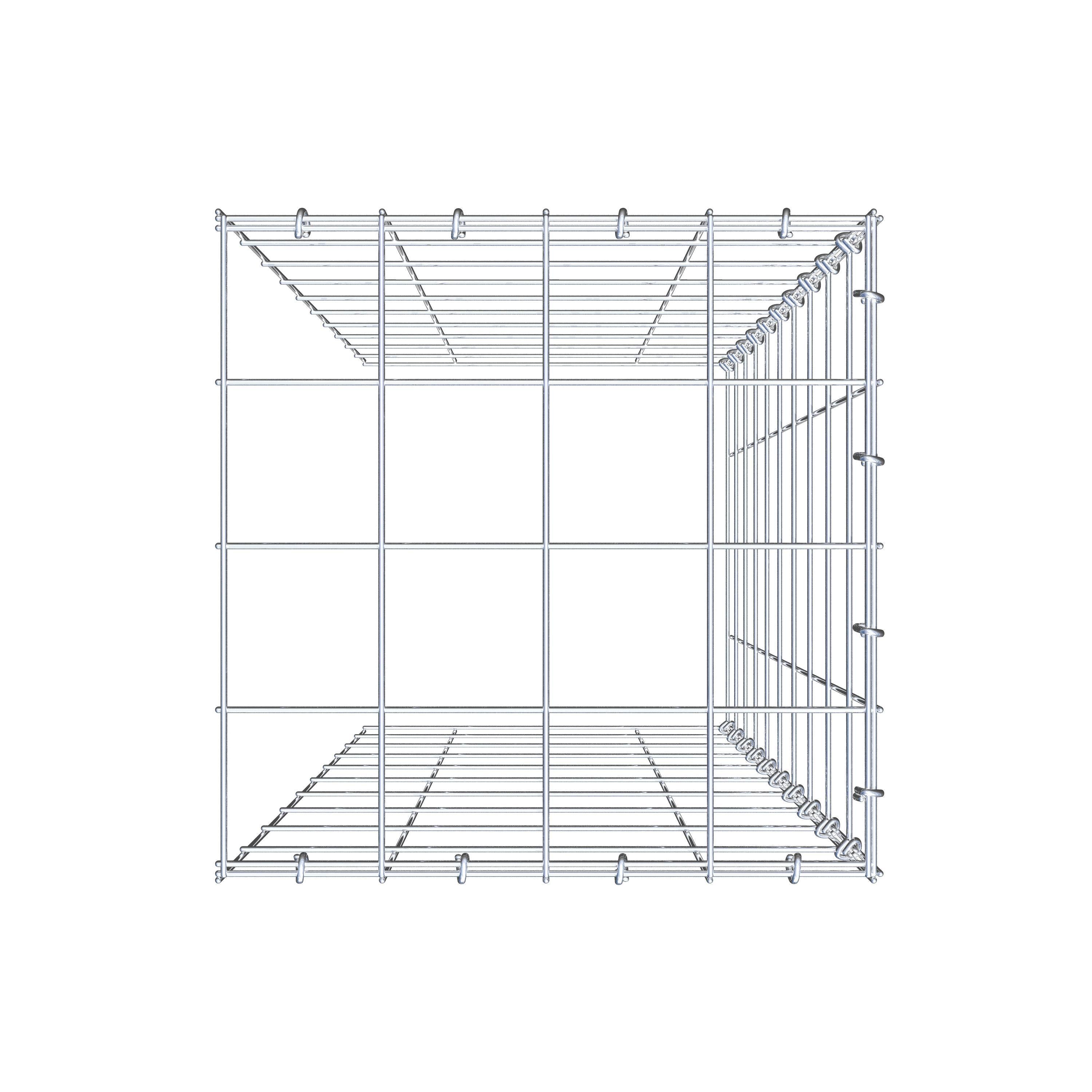 Fourche rapportée type 4 100 cm x 40 cm x 40 cm (L x H x P), mailles 10 cm x 10 cm, anneau en C