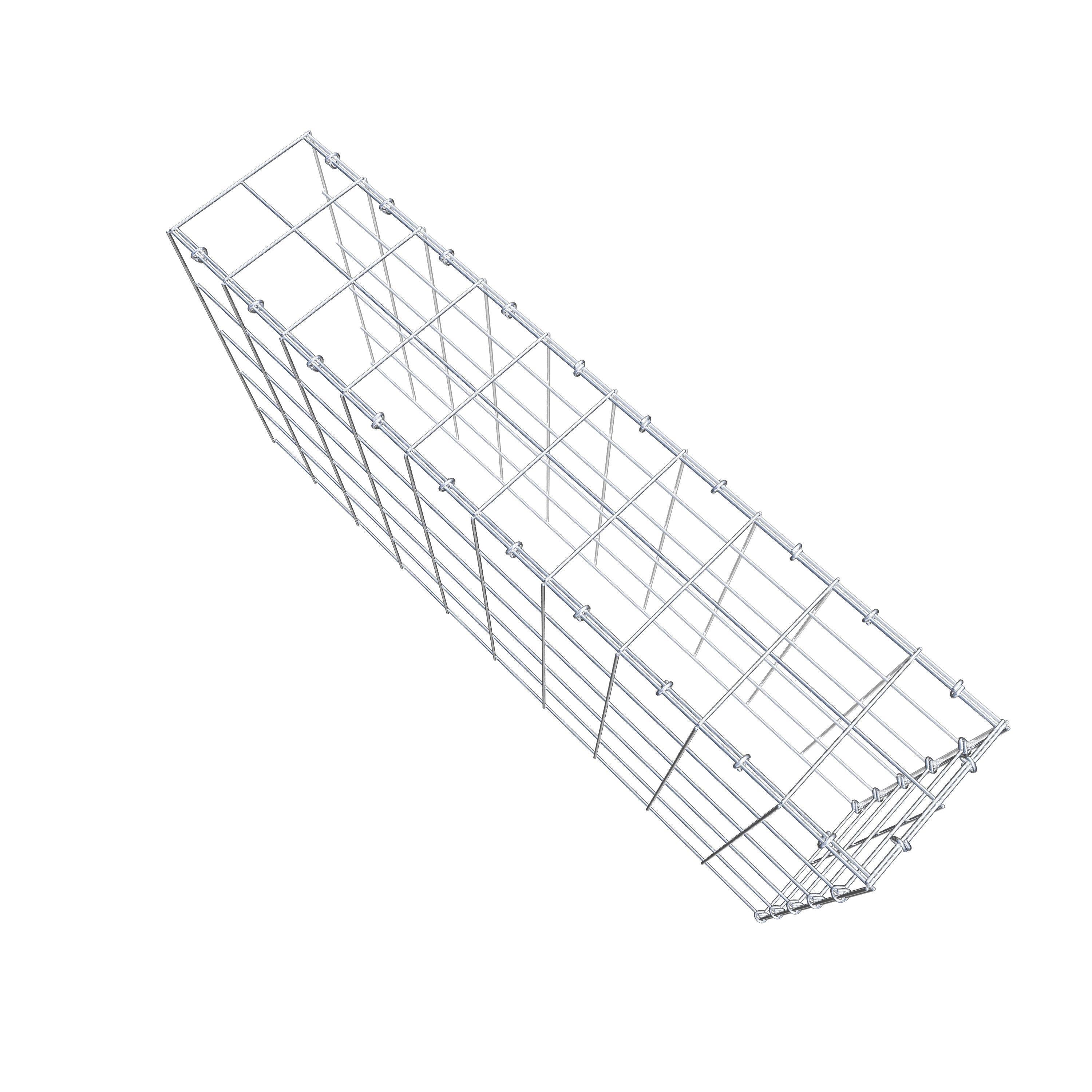 Gavión complementario de tipo 4 100 cm x 50 cm x 20 cm (L x A x P), malla 10 cm x 10 cm, anillo en C