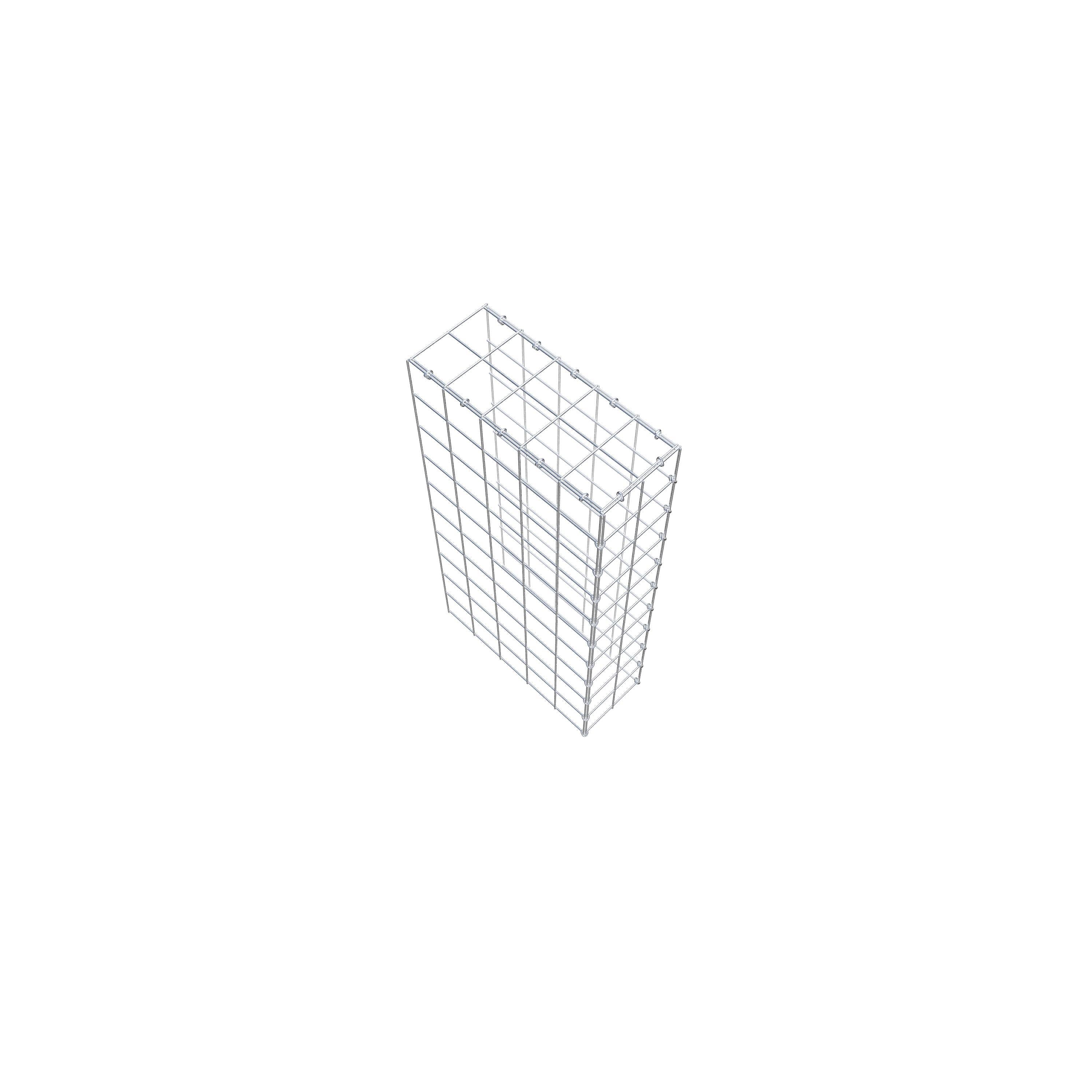 Gavión complementario de tipo 4 100 cm x 50 cm x 20 cm (L x A x P), malla 10 cm x 10 cm, anillo en C