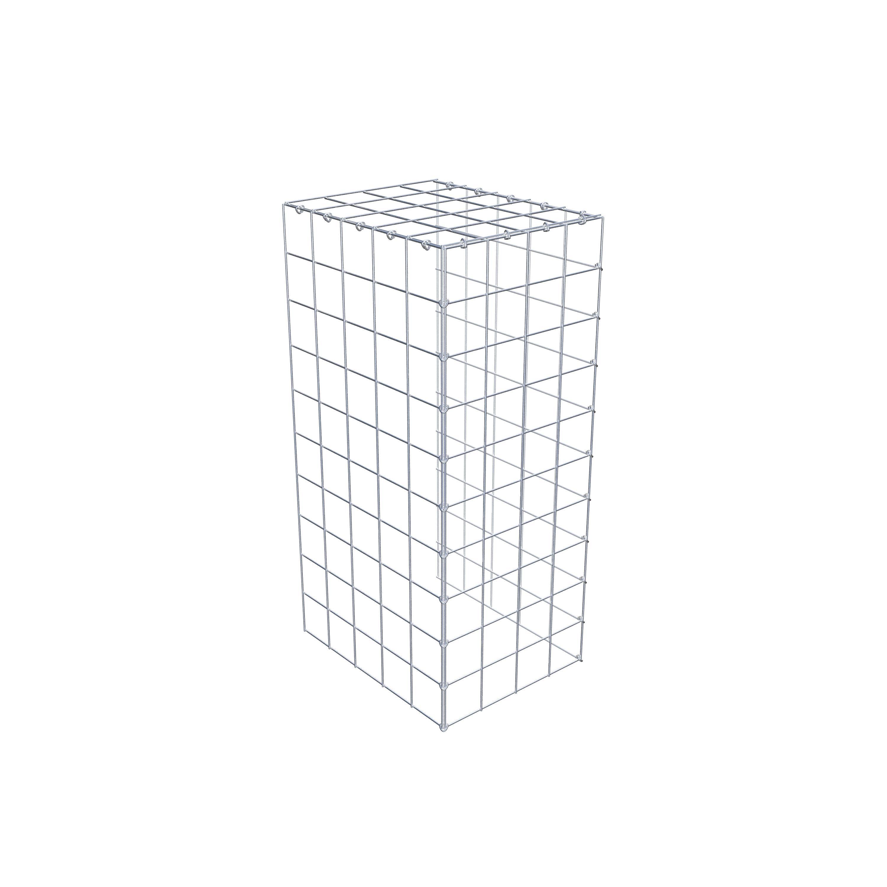 Mounted gabion type 4 100 cm x 50 cm x 40 cm (L x H x D), mesh size 10 cm x 10 cm, C-ring
