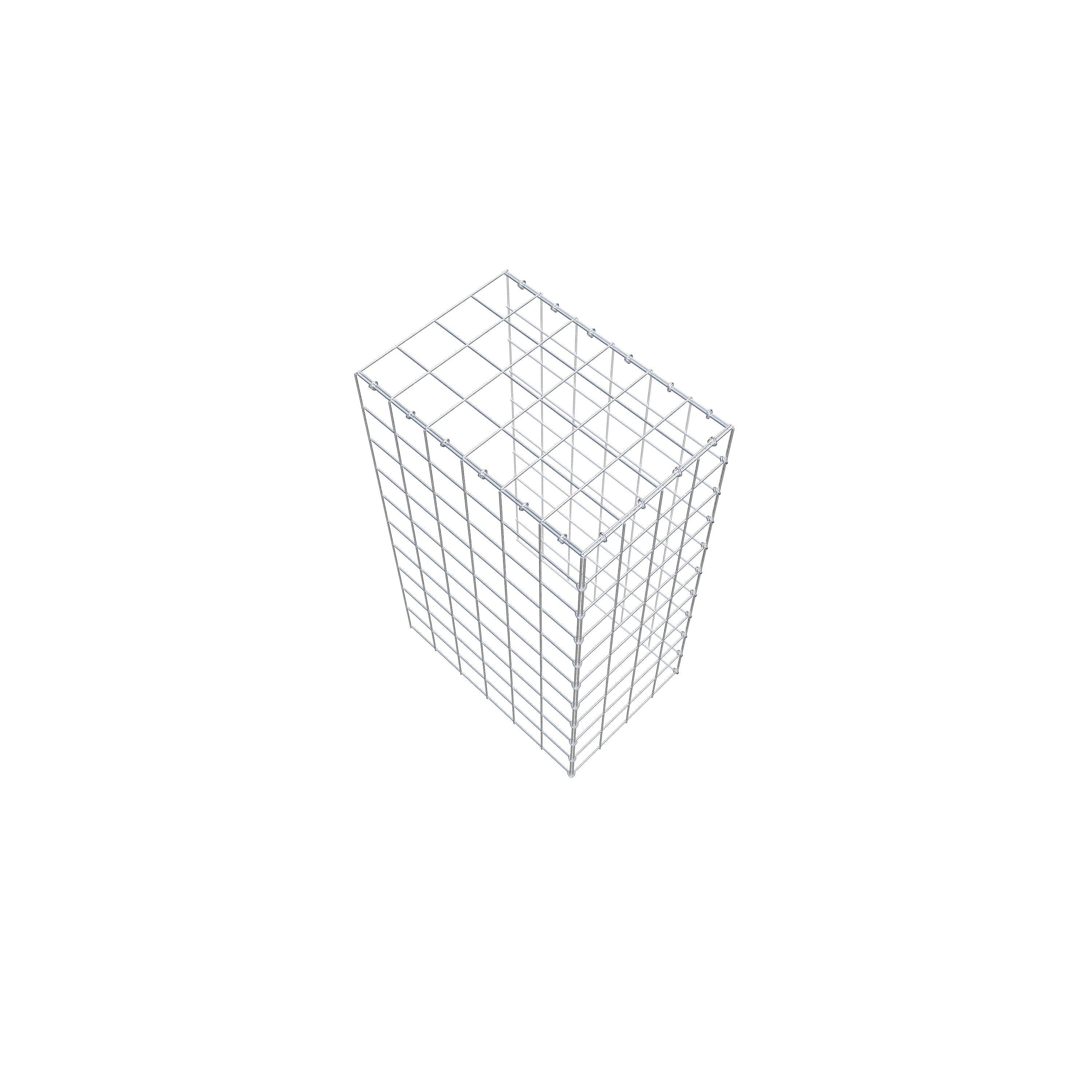 Monteret gabion type 4 100 cm x 60 cm x 40 cm (L x H x D), maskestørrelse 10 cm x 10 cm, C-ring