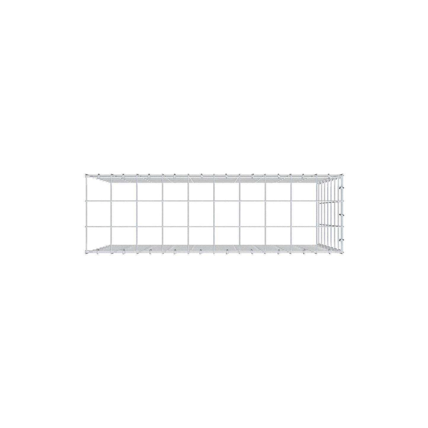 Monteret gabion type 4 100 cm x 70 cm x 30 cm (L x H x D), maskestørrelse 10 cm x 10 cm, C-ring