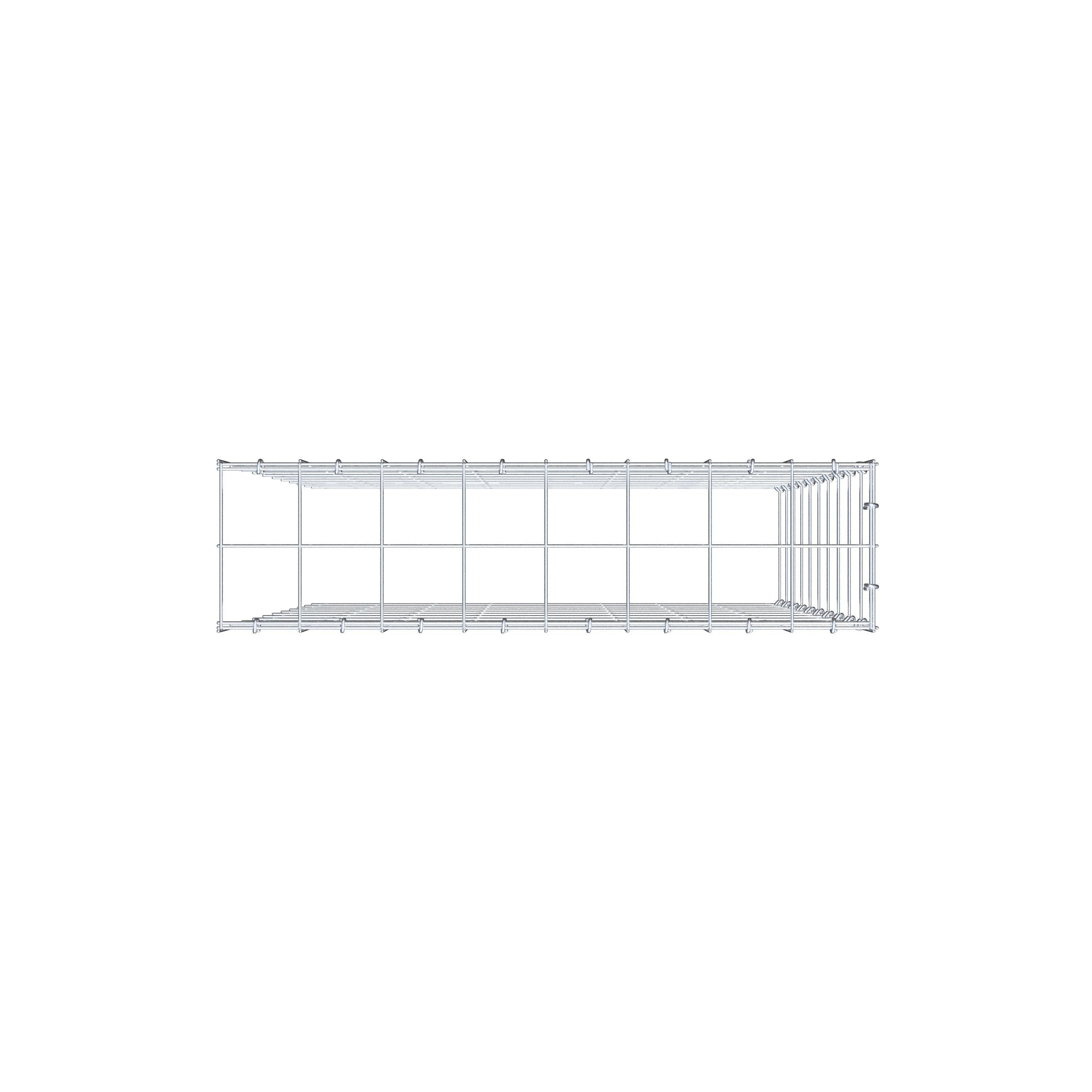Add-on schanskorf type 4 100 cm x 80 cm x 20 cm (L x H x D), maaswijdte 10 cm x 10 cm, C-ring