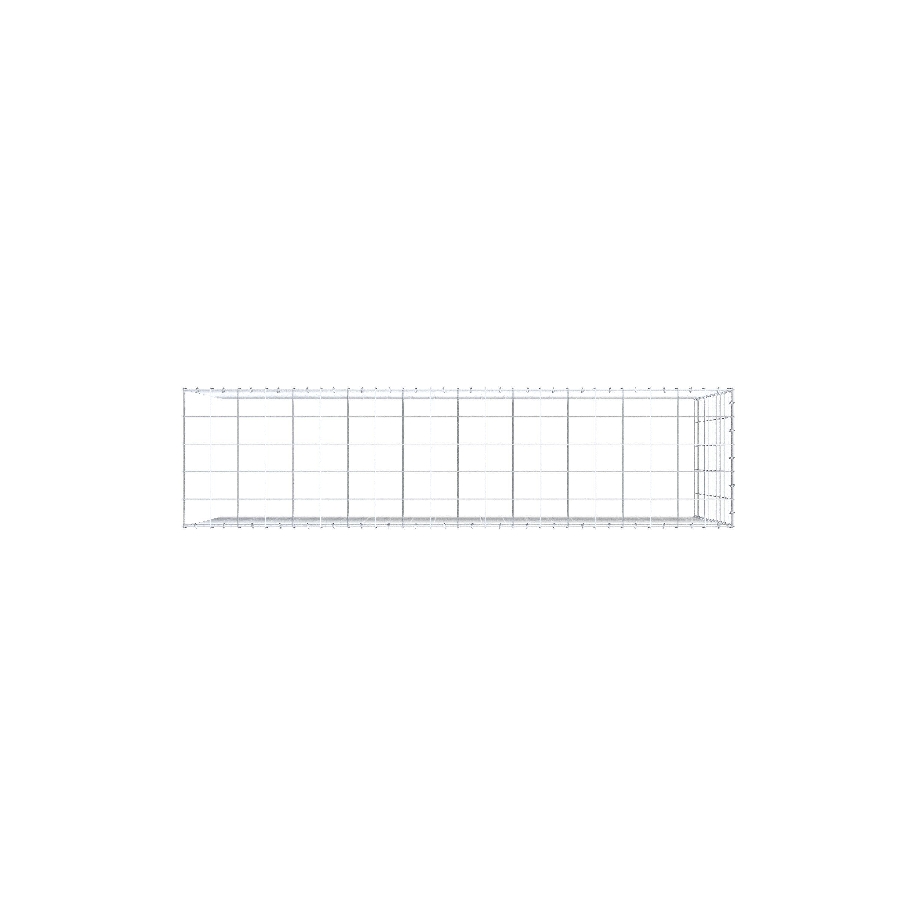 Fourche rapportée type 4 200 cm x 100 cm x 50 cm (L x H x P), mailles 10 cm x 10 cm, anneau en C