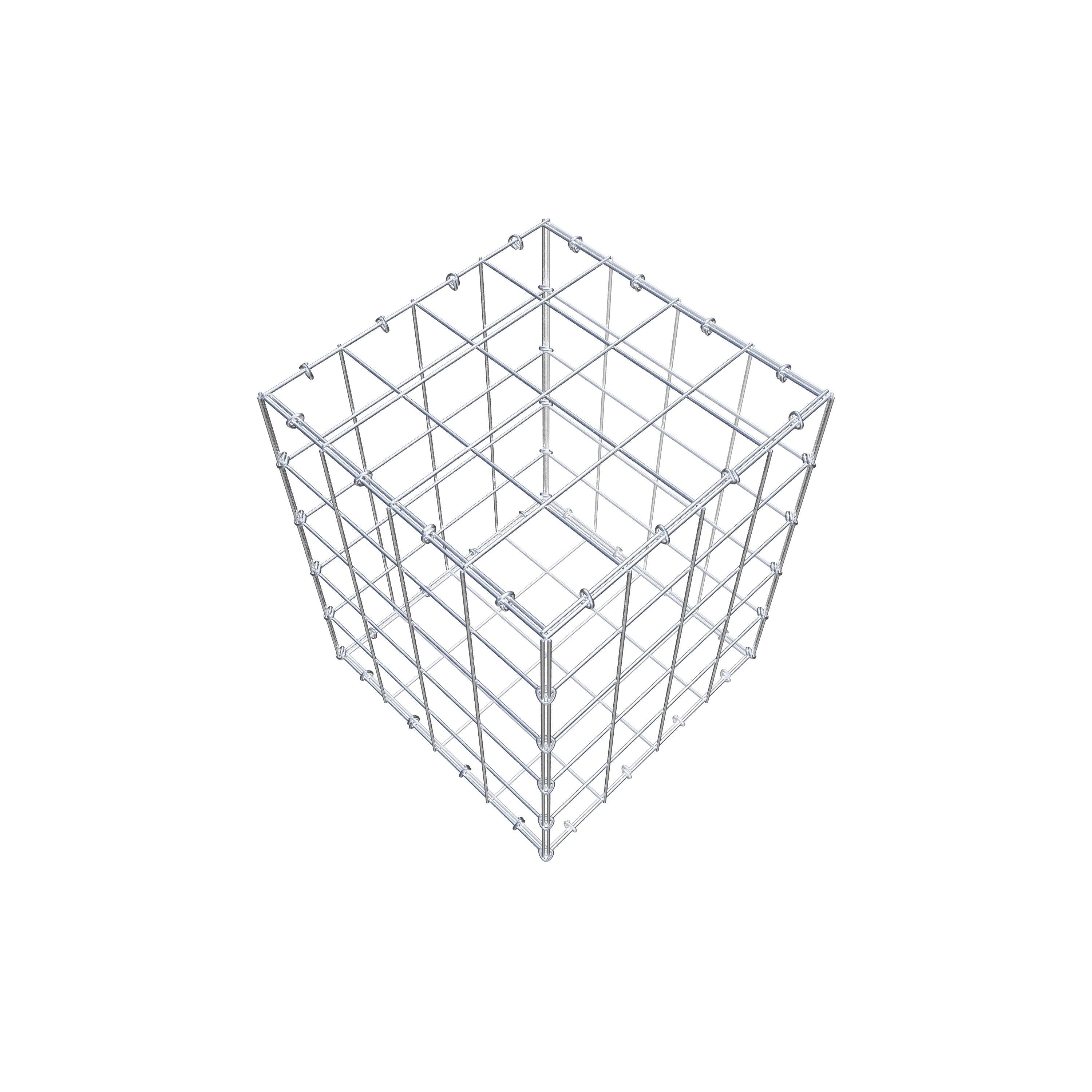 Gabião 50 cm x 40 cm x 40 cm (C x A x P), malhagem 10 cm x 10 cm, anel C