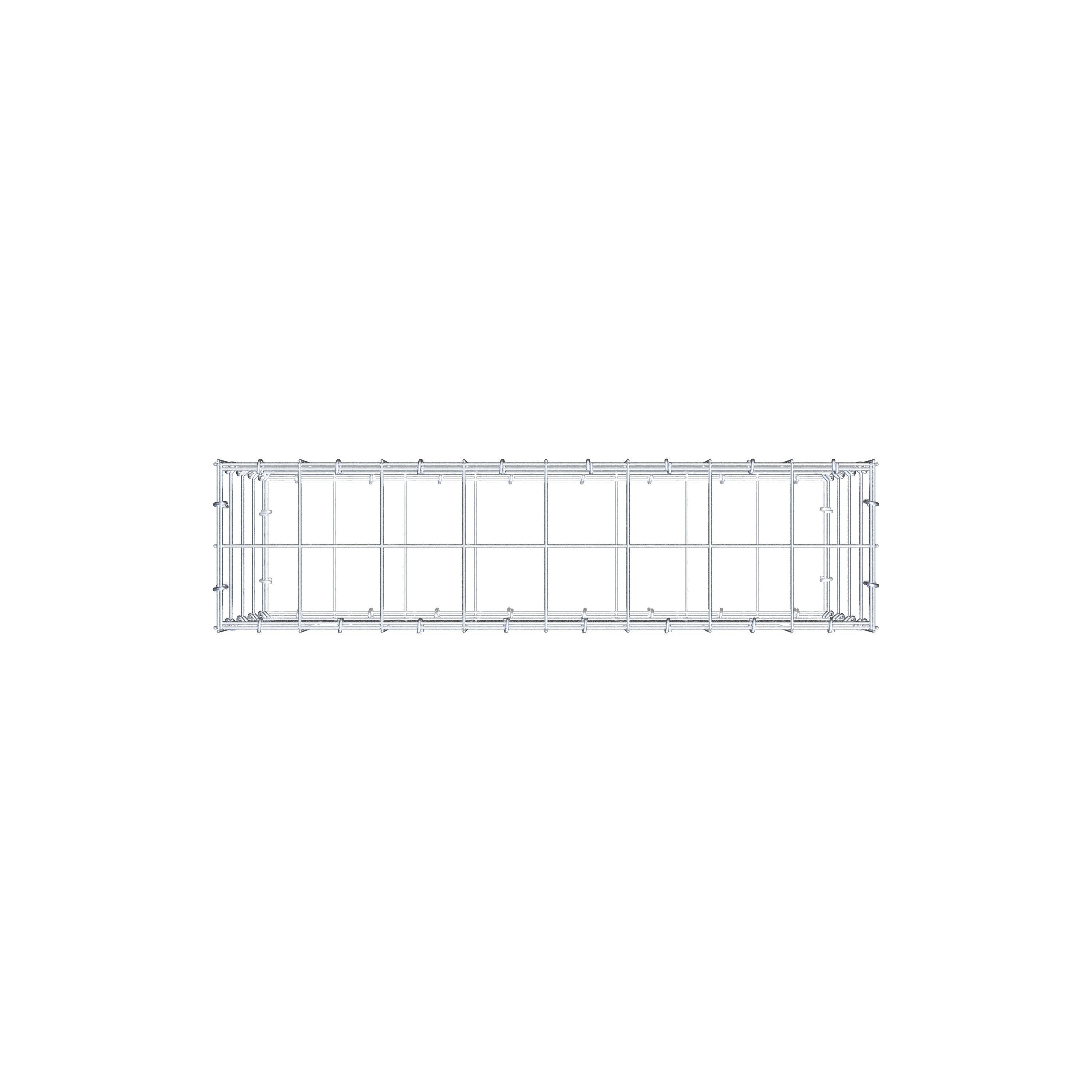 Gabione 80 cm x 40 cm x 20 cm (L x H x T), Maschenweite 10 cm x 10 cm, C-Ring