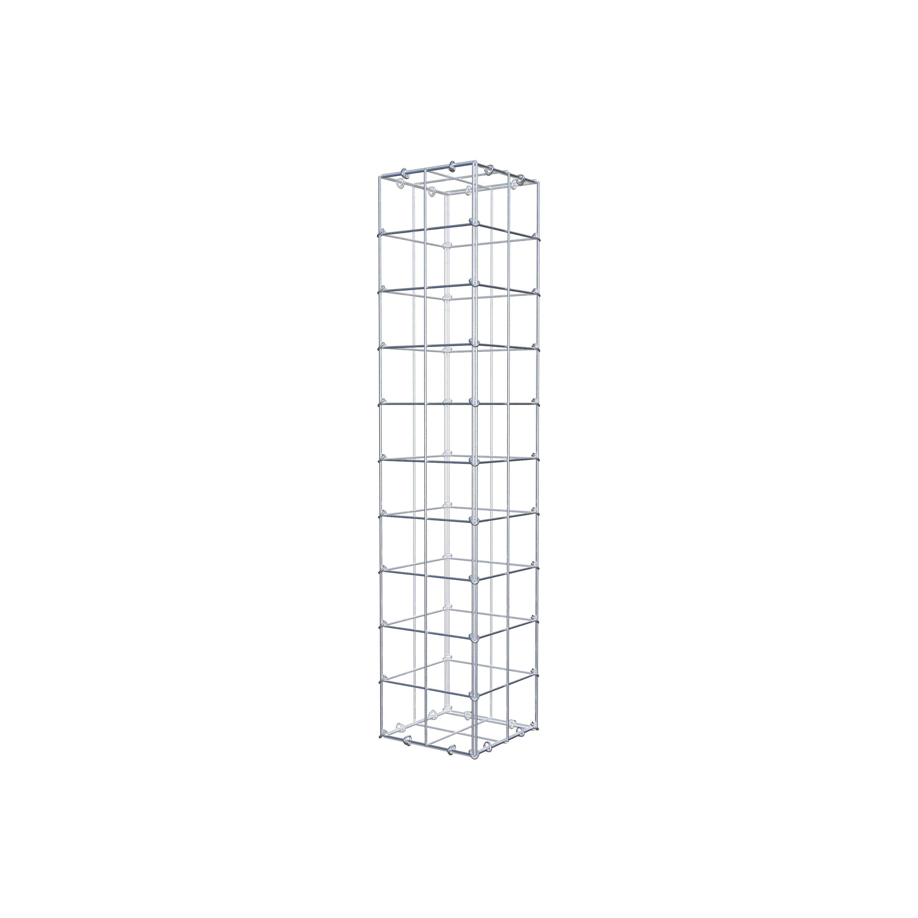 Gabion 100 cm x 20 cm x 20 cm (L x H x P), maille 10 cm x 10 cm, anneau en C