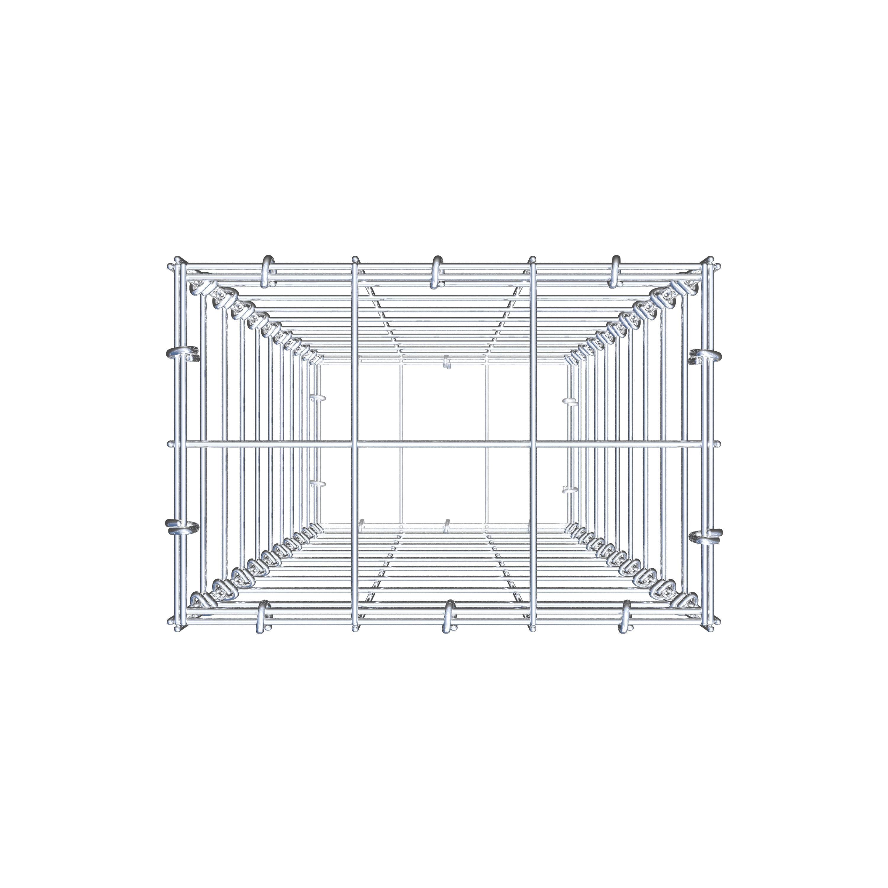 Gabion 100 cm x 30 cm x 20 cm (L x H x P), mailles 10 cm x 10 cm, anneau en C