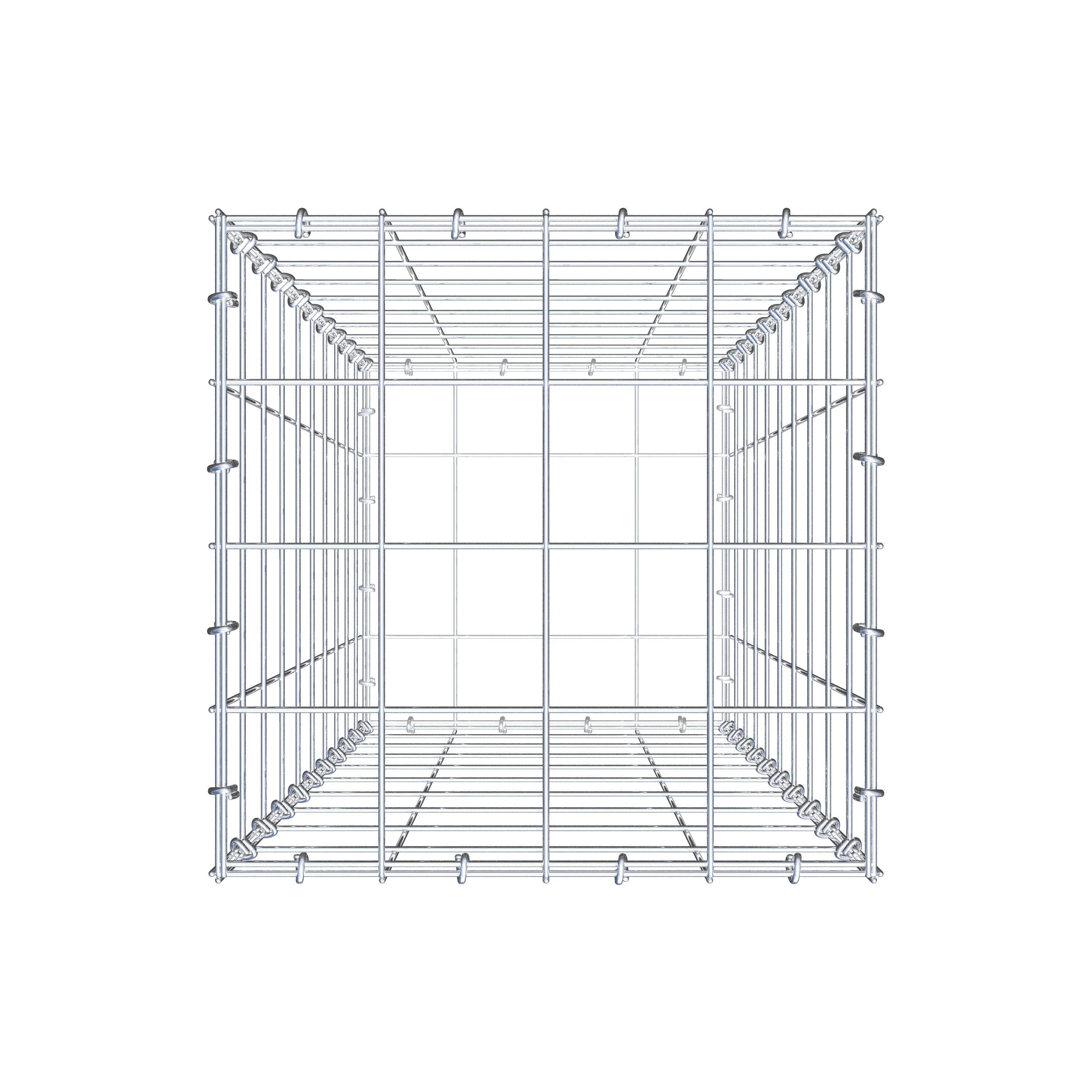 Gabione 100 cm x 40 cm x 40 cm (L x H x T), Maschenweite 10 cm x 10 cm, C-Ring