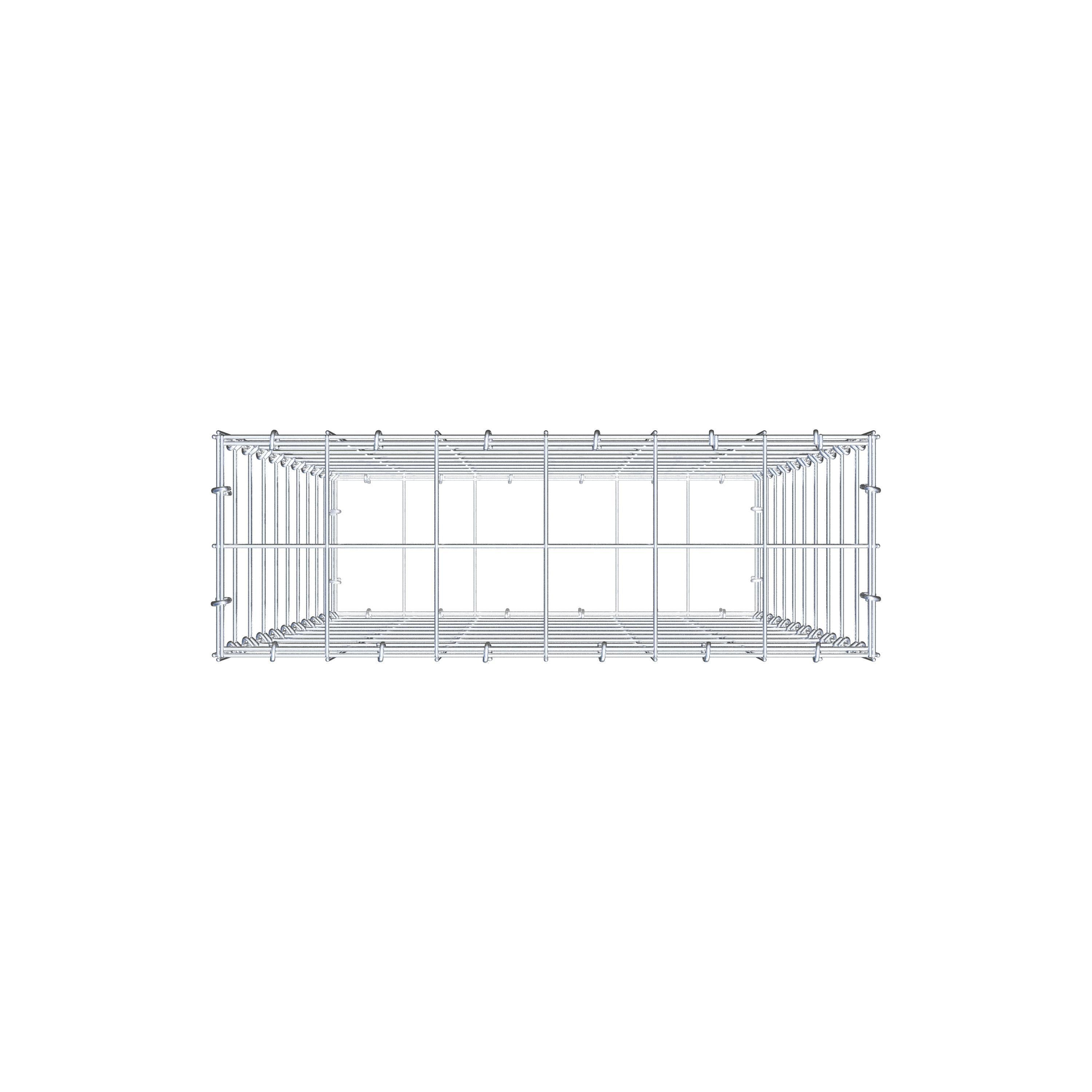Gabion 100 cm x 60 cm x 20 cm (L x H x P), mailles 10 cm x 10 cm, anneau en C
