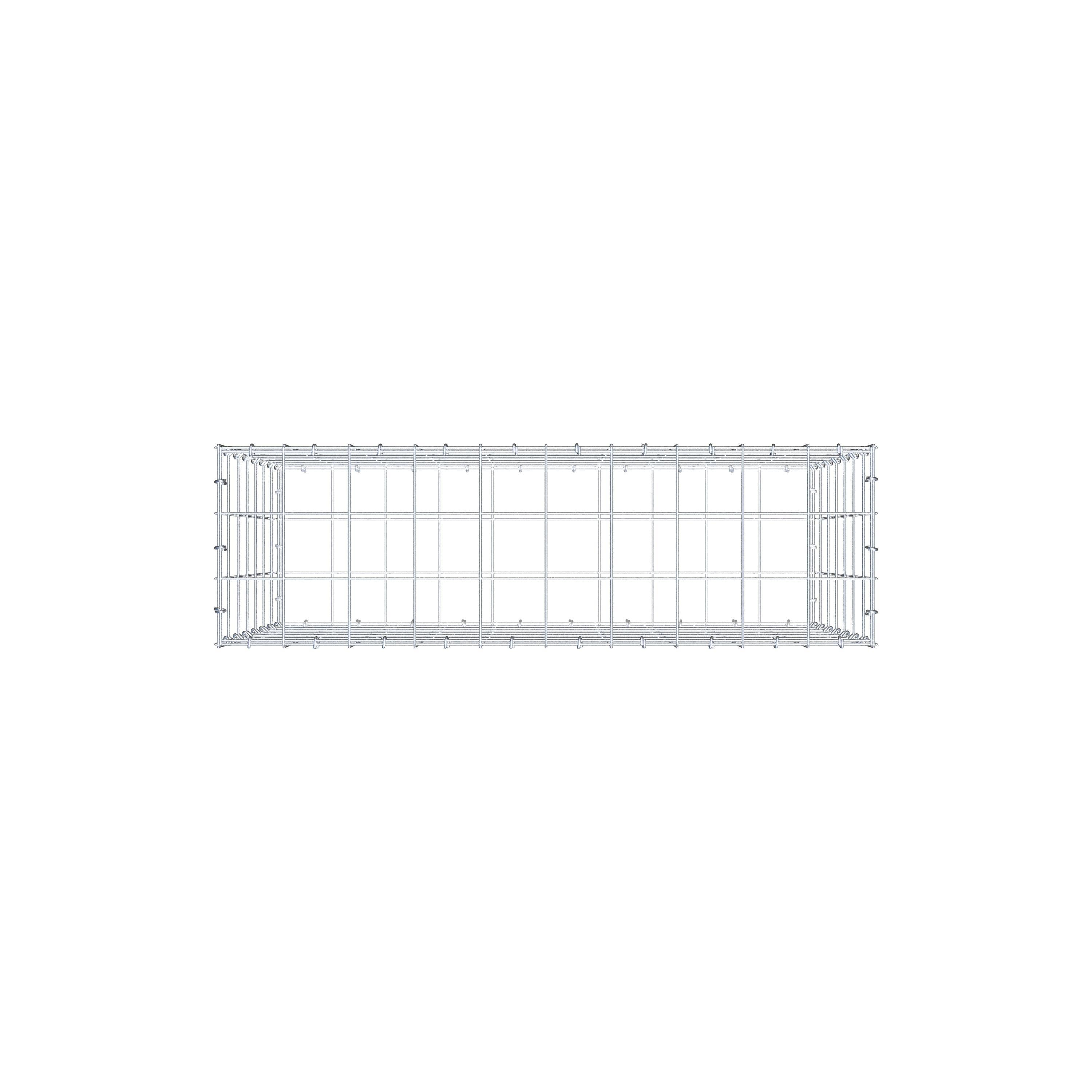 Gabion 100 cm x 70 cm x 30 cm (L x H x P), mailles 10 cm x 10 cm, anneau en C