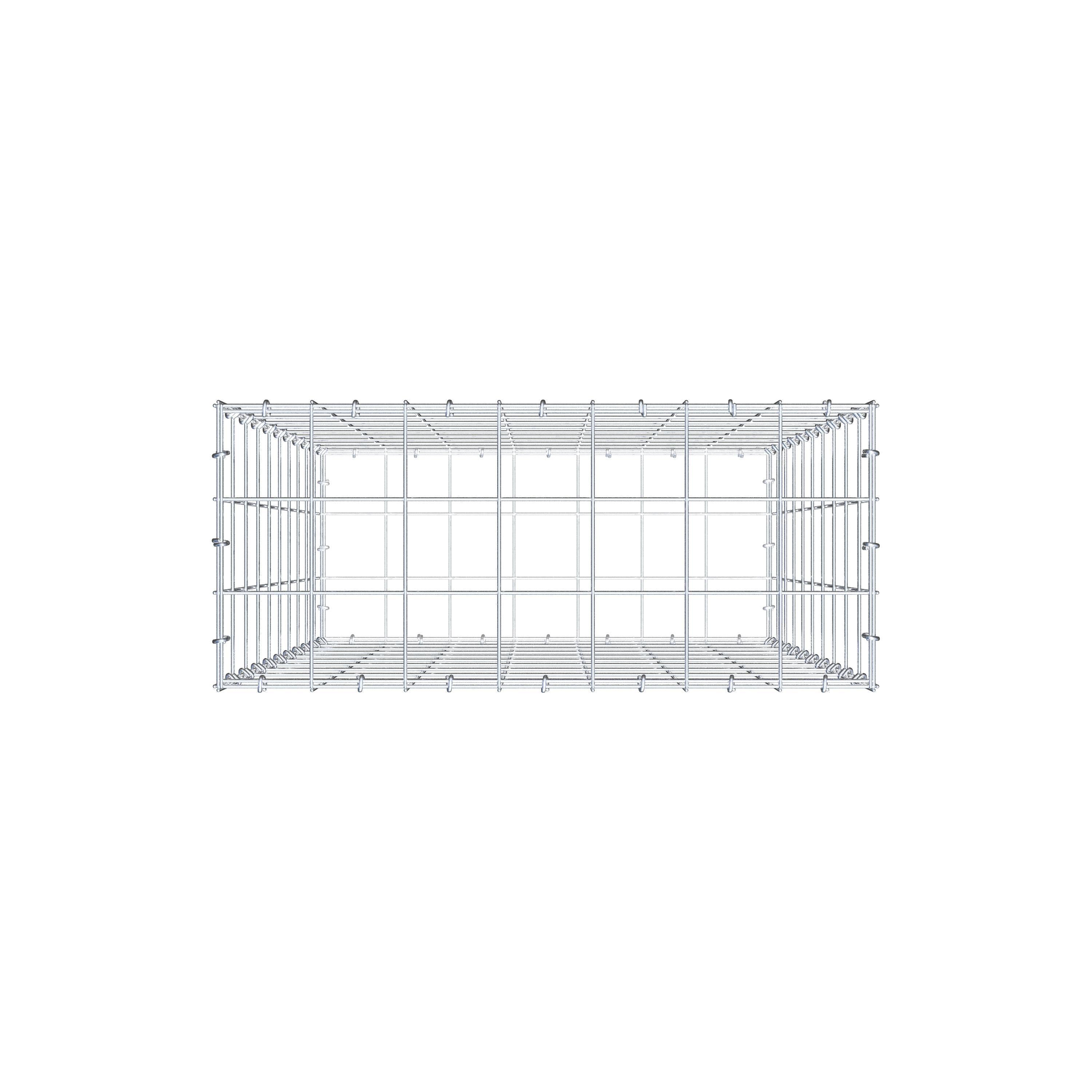Gabion 100 cm x 70 cm x 30 cm (L x H x P), mailles 10 cm x 10 cm, anneau en C