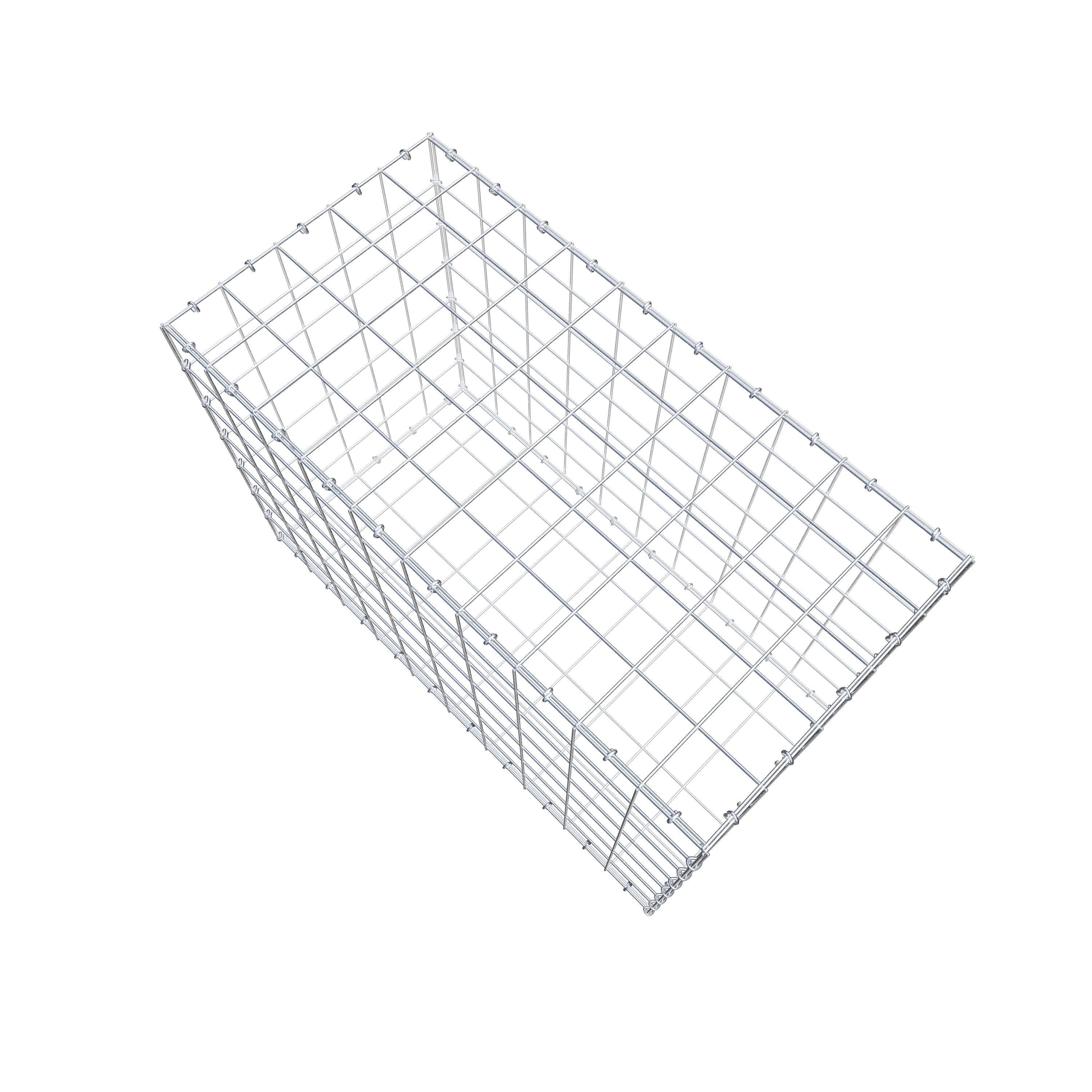 Gabion 100 cm x 70 cm x 50 cm (L x H x P), mailles 10 cm x 10 cm, anneau en C
