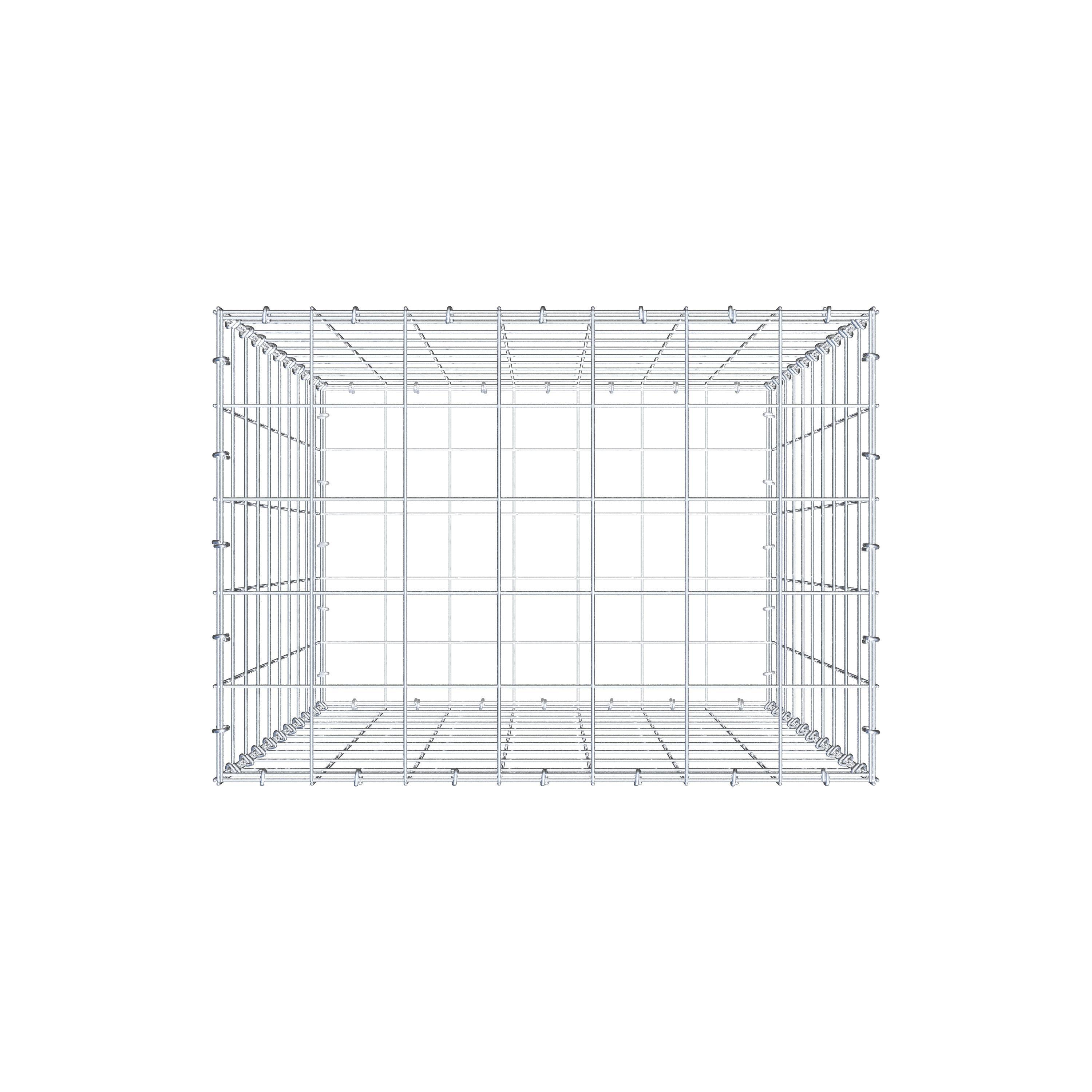 Gabion 100 cm x 70 cm x 50 cm (L x H x P), mailles 10 cm x 10 cm, anneau en C