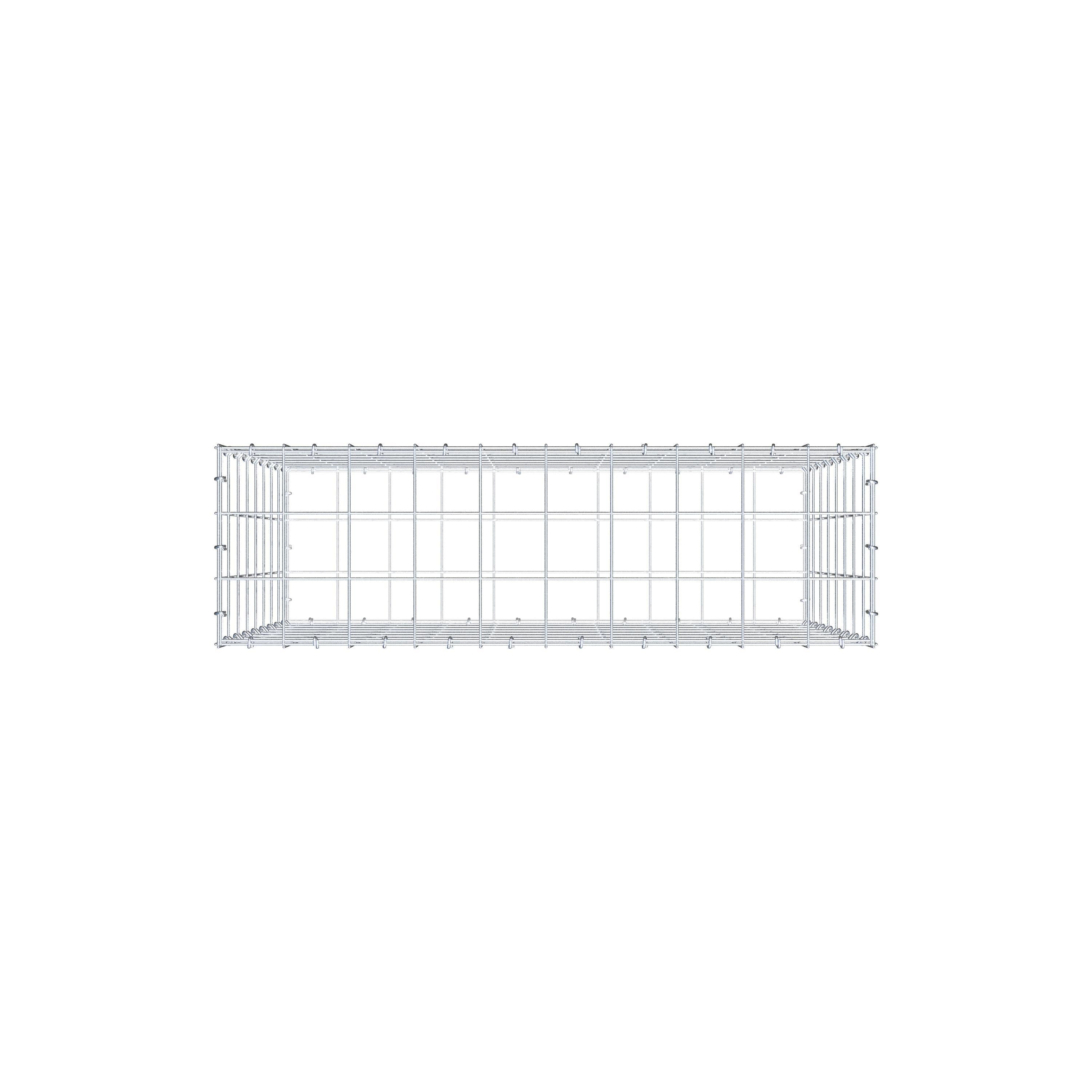 Gabion 100 cm x 80 cm x 30 cm (L x H x P), mailles 10 cm x 10 cm, anneau en C