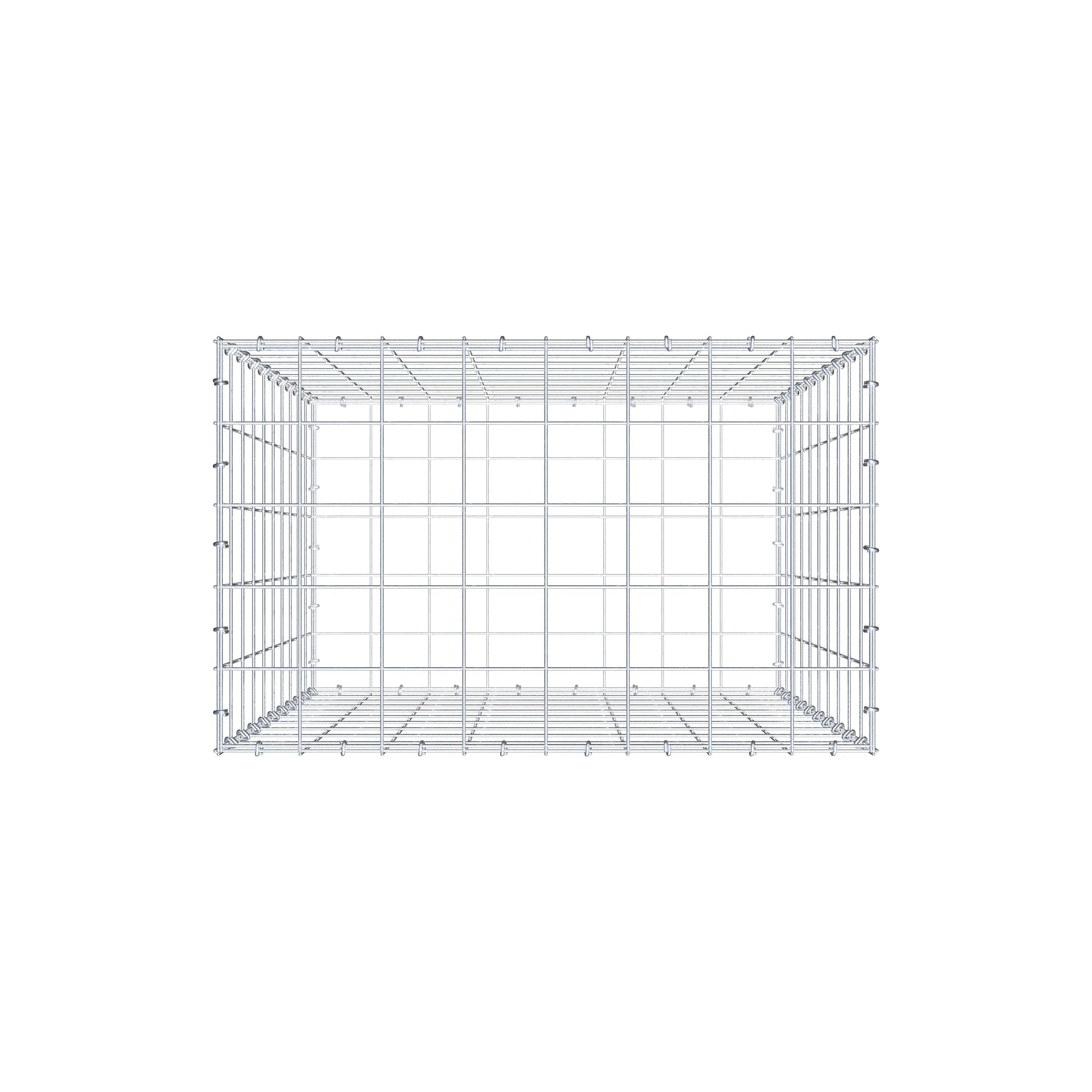 Gabion 100 cm x 80 cm x 50 cm (L x H x P), mailles 10 cm x 10 cm, anneau en C