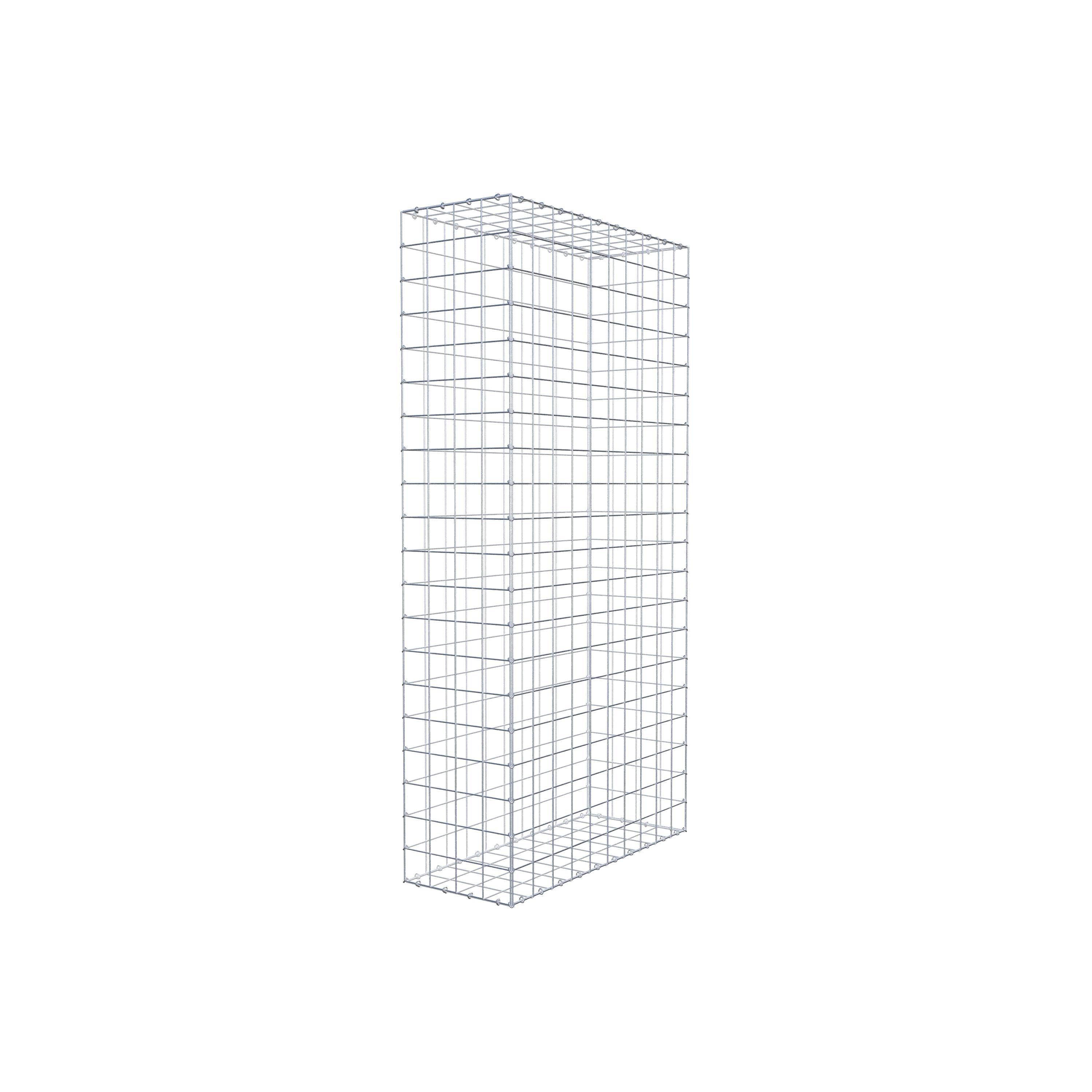 Gabion 200 cm x 100 cm x 40 cm (L x H x P), mailles 10 cm x 10 cm, anneau en C