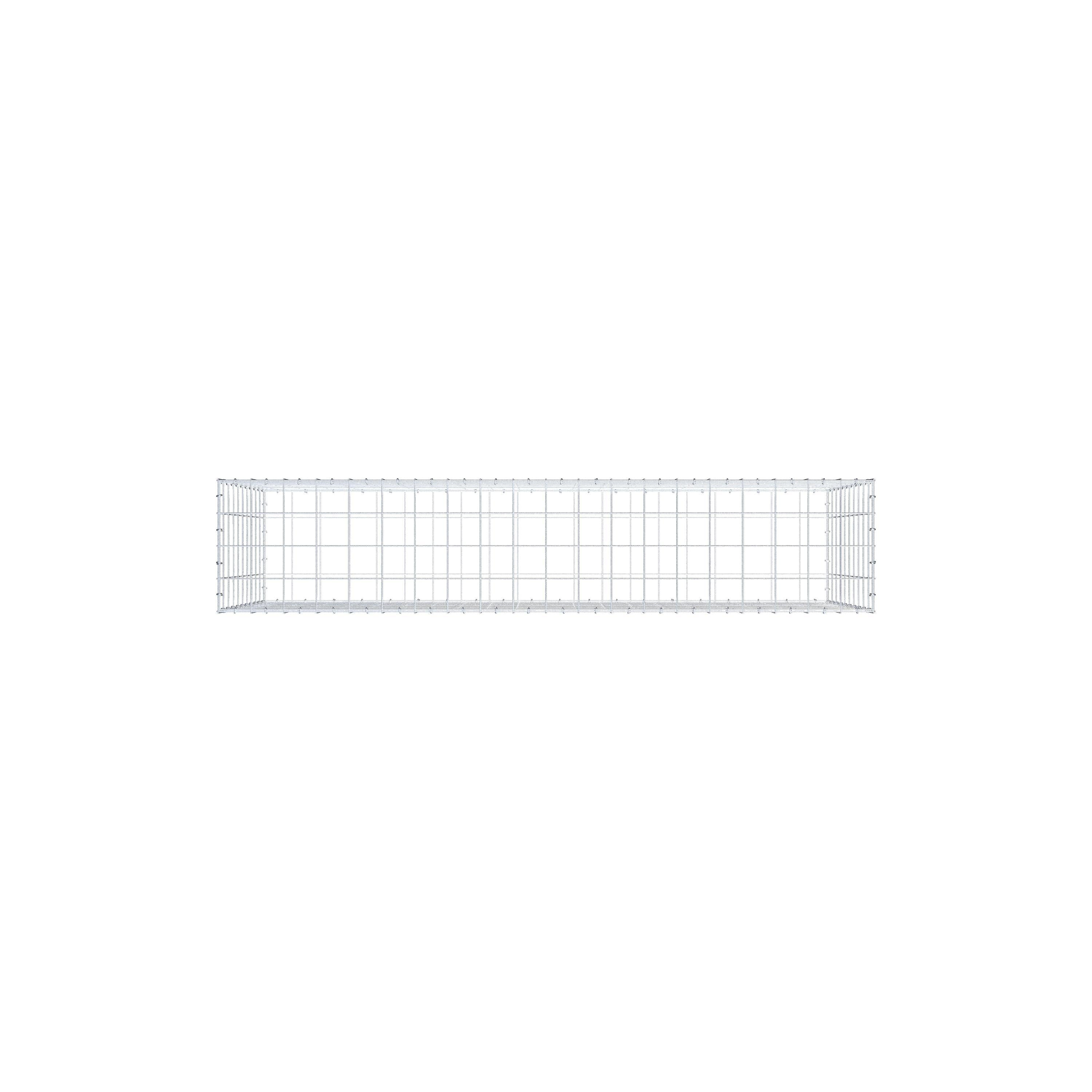 Gabion 200 cm x 100 cm x 40 cm (L x H x P), mailles 10 cm x 10 cm, anneau en C