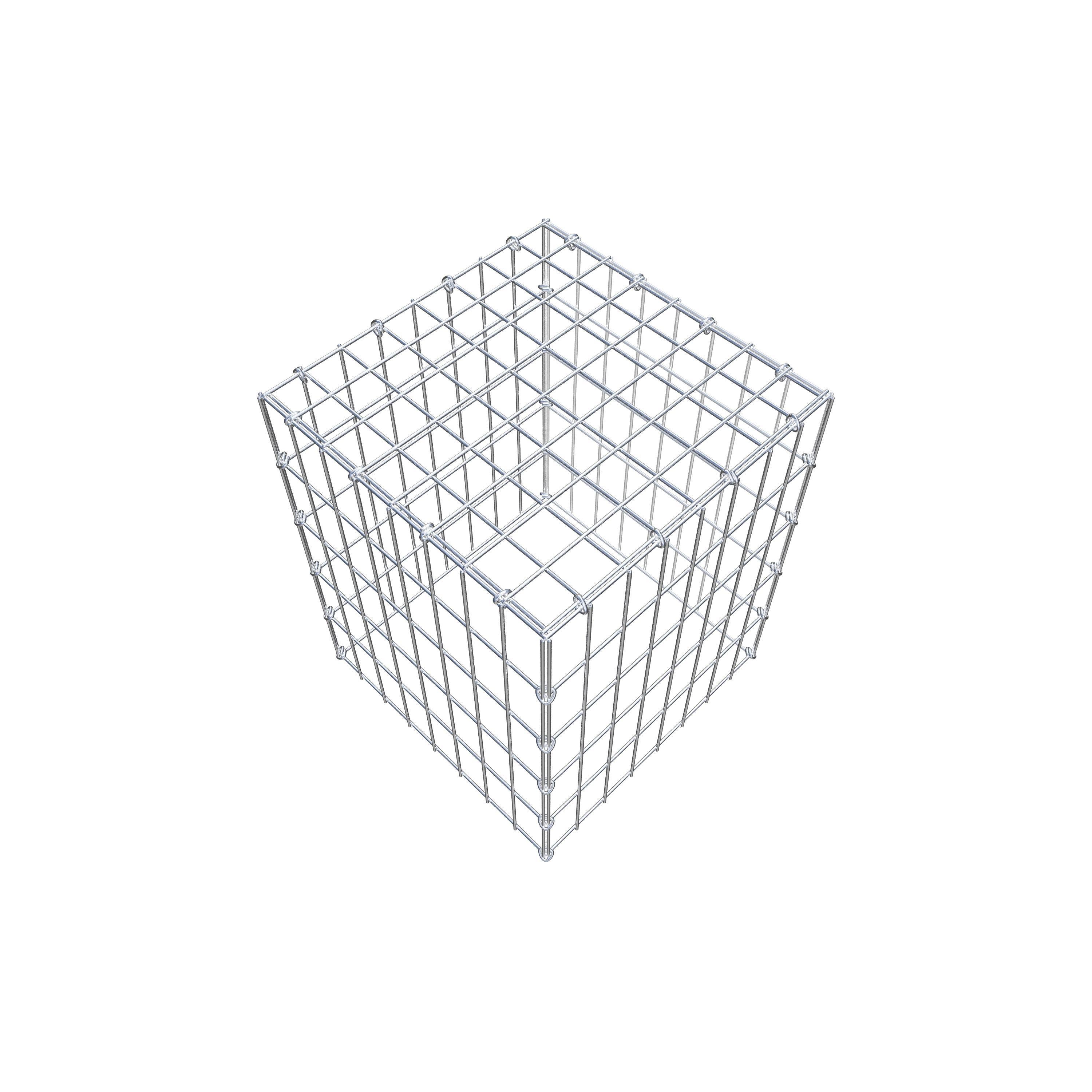 Fourche rapportée type 3 50 cm x 40 cm x 40 cm (L x H x P), mailles 5 cm x 10 cm, anneau C