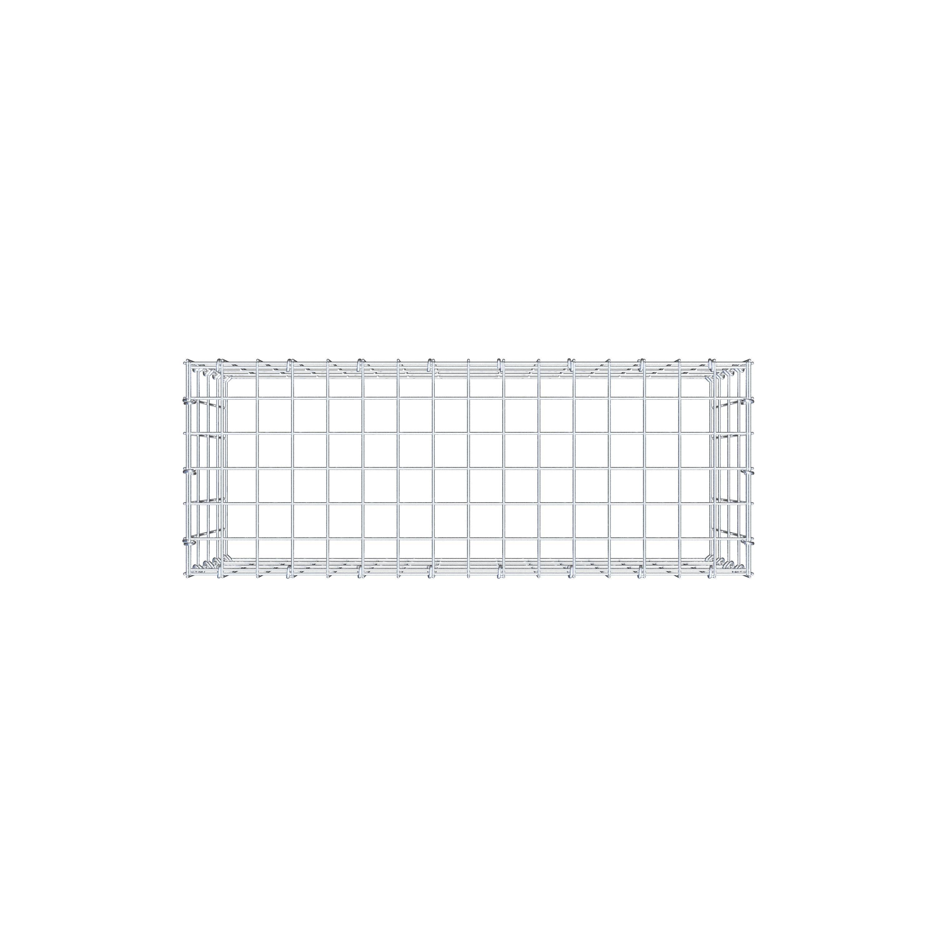 Mounted gabion type 3 80 cm x 40 cm x 30 cm (L x H x D), mesh size 5 cm x 10 cm, C-ring
