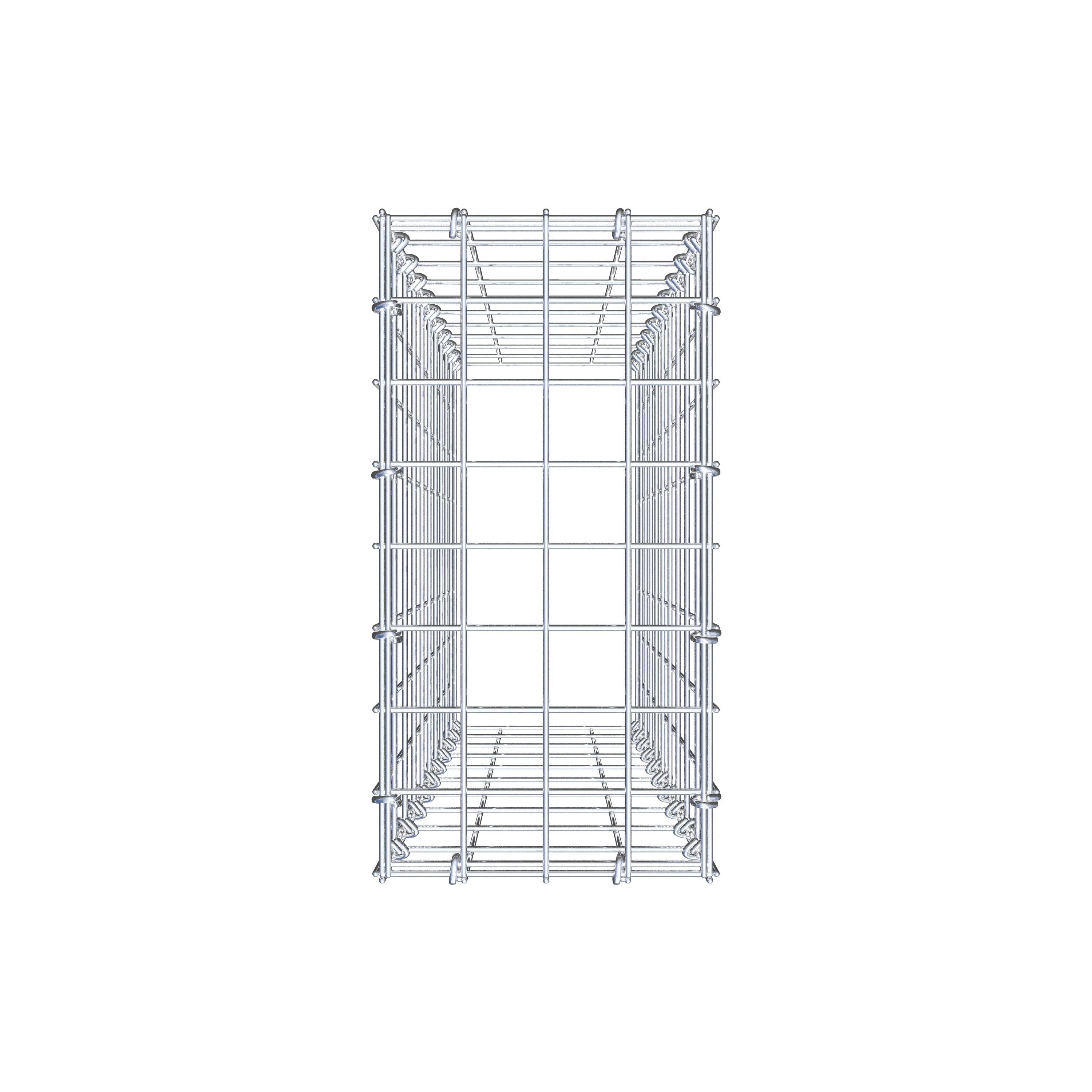 Gabião Tipo 3 100 cm x 20 cm x 40 cm (C x A x P), malhagem 5 cm x 10 cm, anel C