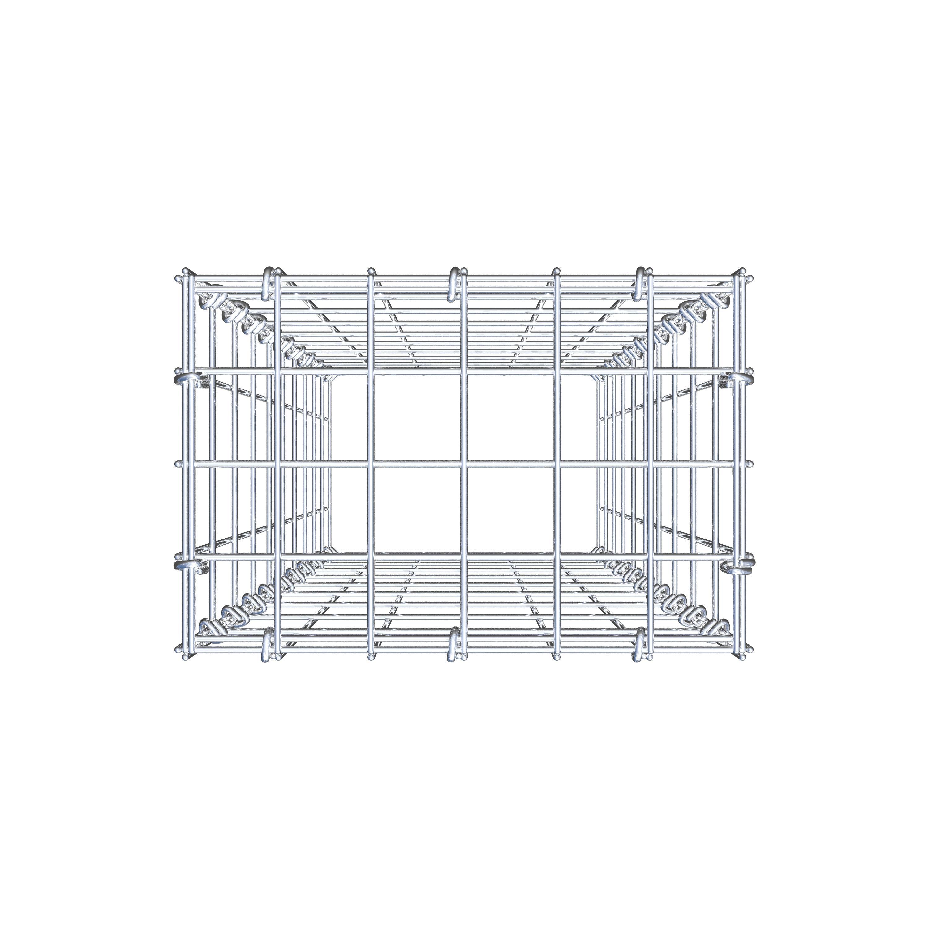 Fourche rapportée type 3 100 cm x 30 cm x 20 cm (L x H x P), mailles 5 cm x 10 cm, anneau C