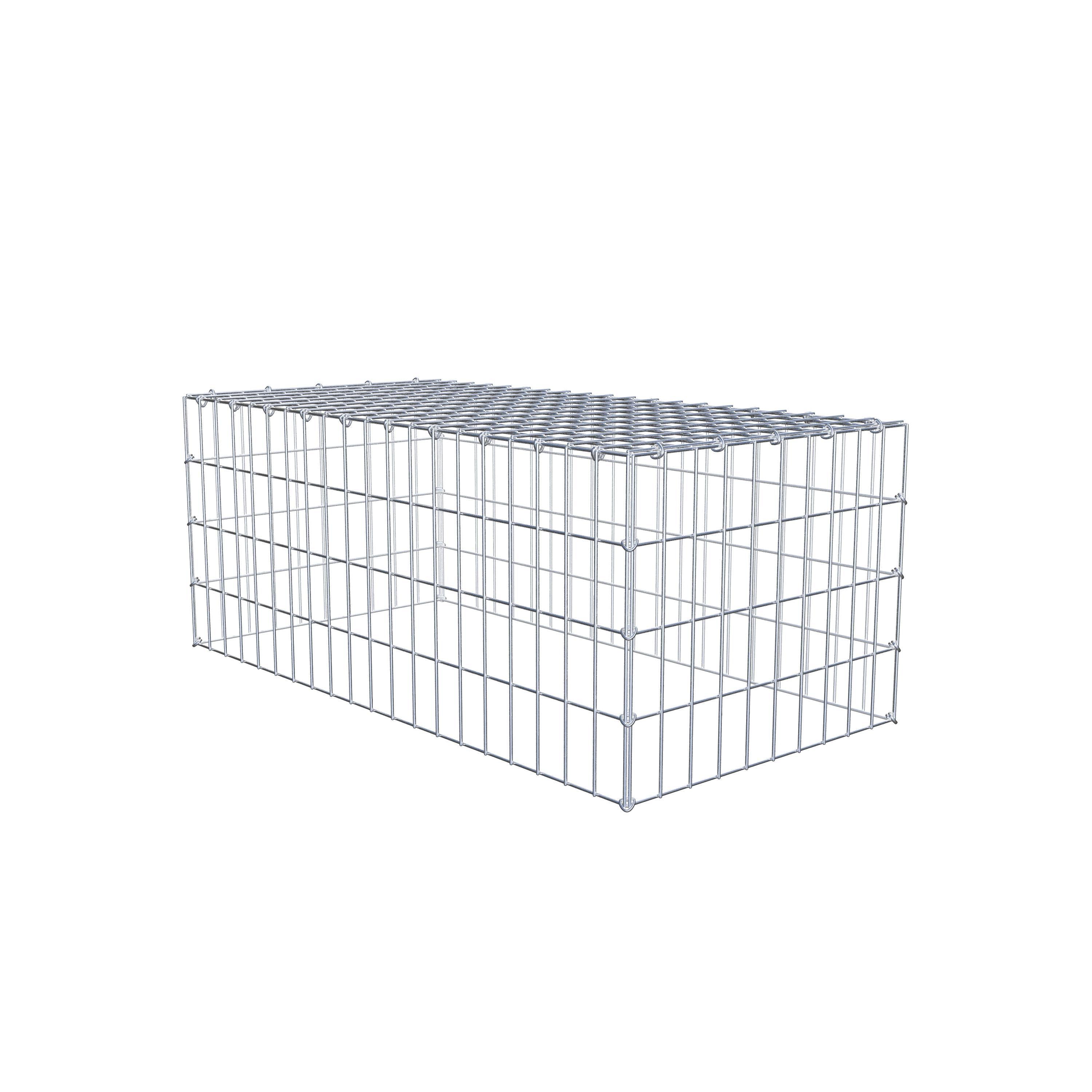 Typ 3 påbyggnadsgabion 100 cm x 40 cm x 50 cm (L x H x D), maskstorlek 5 cm x 10 cm, C-ring