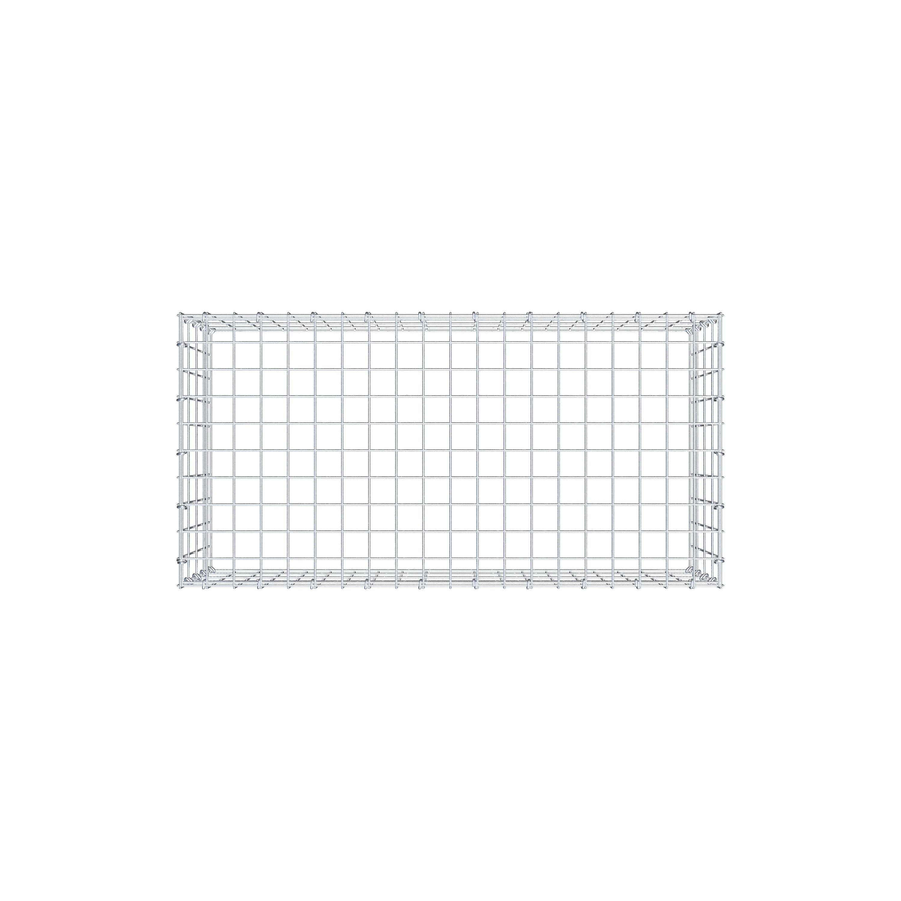 Typ 3 påbyggnadsgabion 100 cm x 40 cm x 50 cm (L x H x D), maskstorlek 5 cm x 10 cm, C-ring