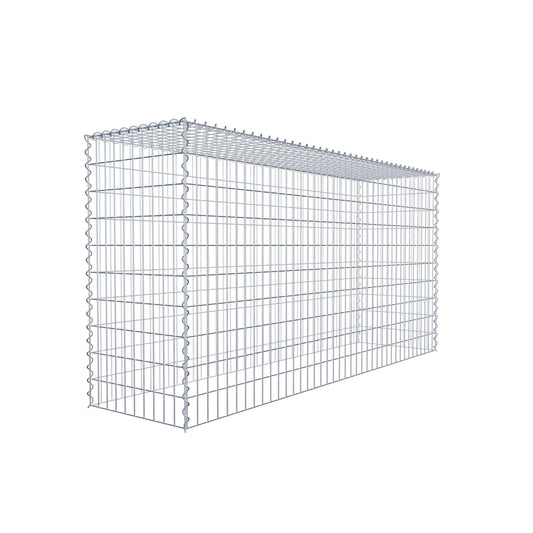 Gabião Tipo 3 200 cm x 100 cm x 50 cm (C x A x P), malhagem 5 cm x 10 cm, espiral