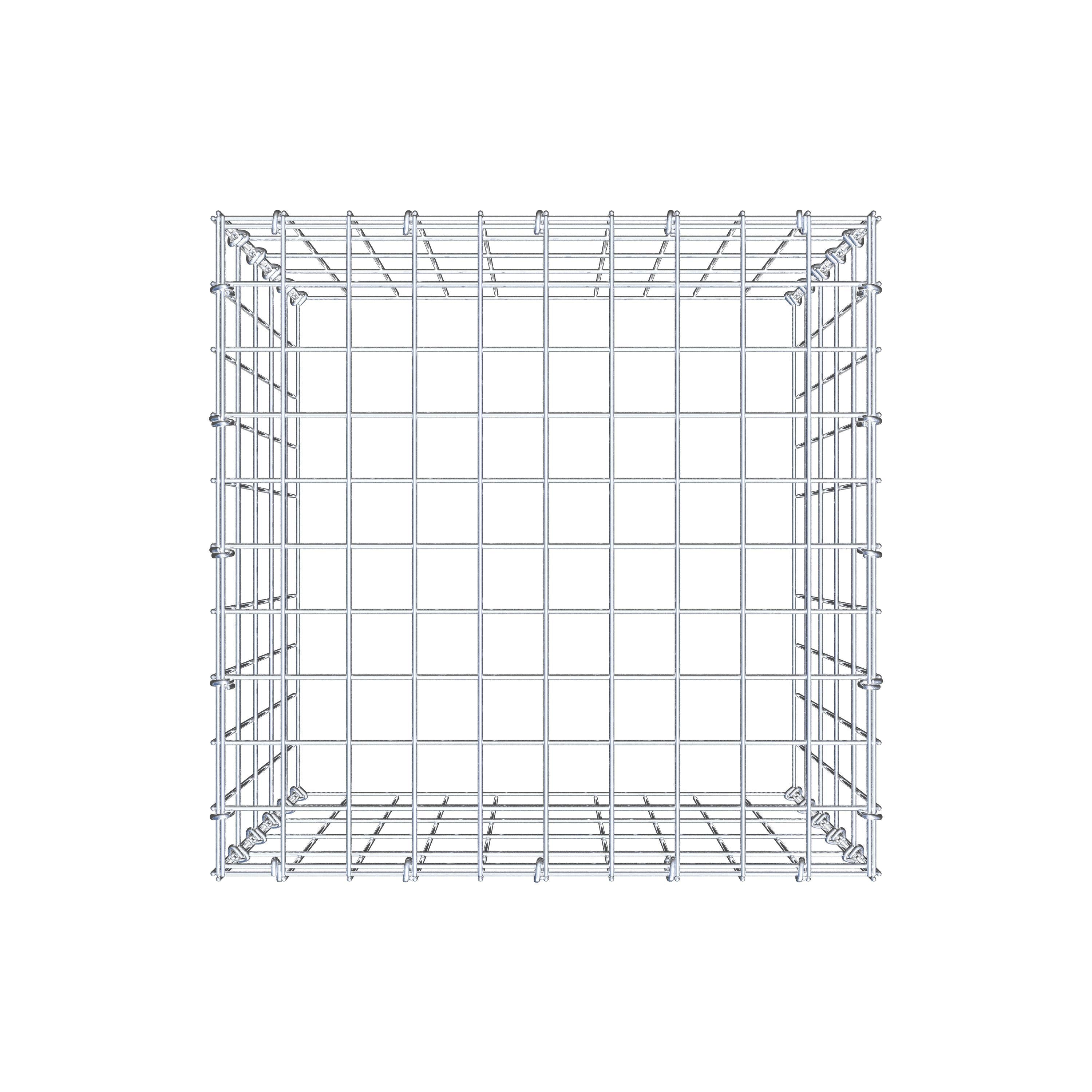 Extra gabion typ 3 50 cm x 50 cm x 50 cm (L x H x D), maskstorlek 5 cm x 10 cm, C-ring
