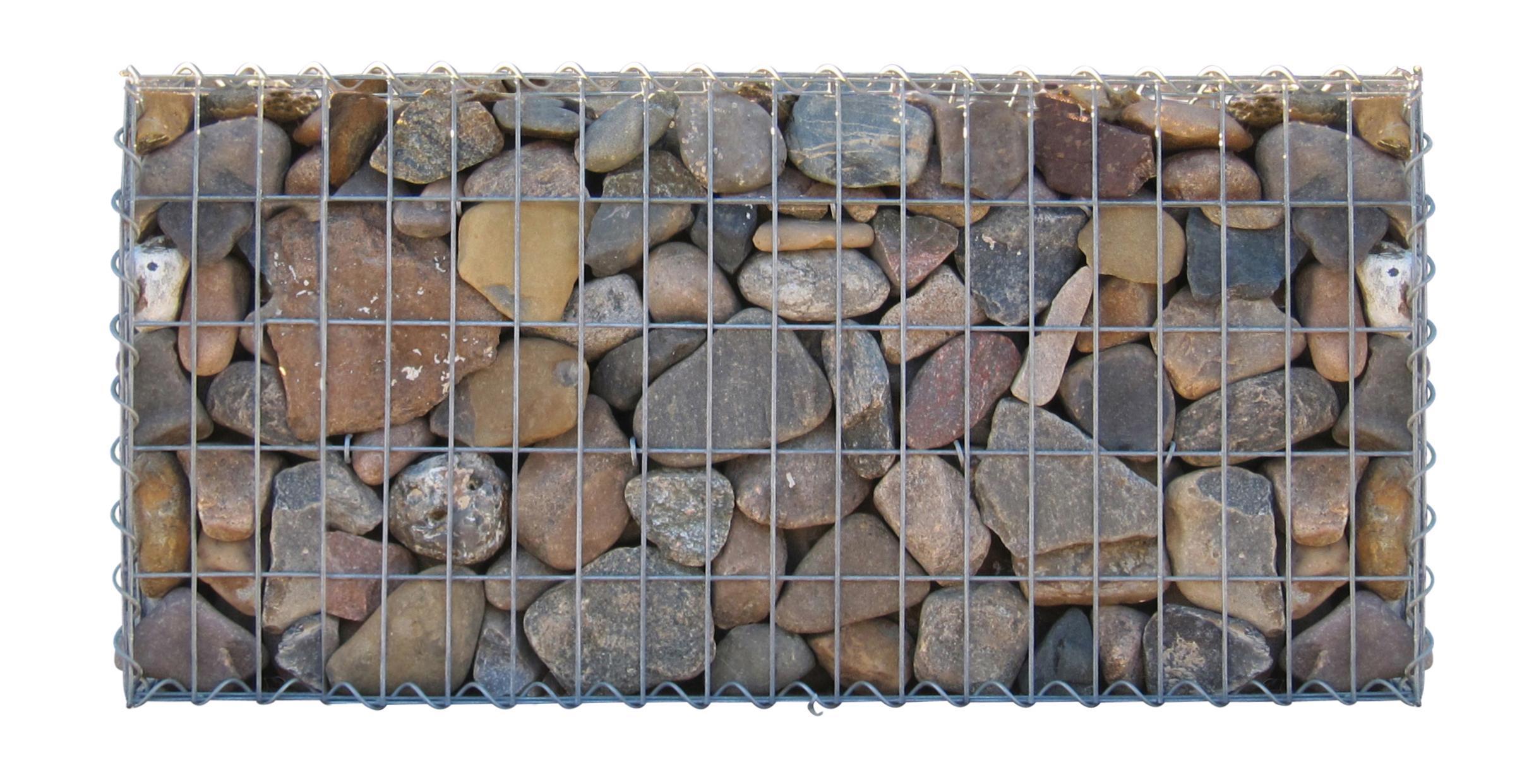 Schanskorf 100 cm x 80 cm x 20 cm (L x H x D), maaswijdte 5 cm x 10 cm, spiraalvormig