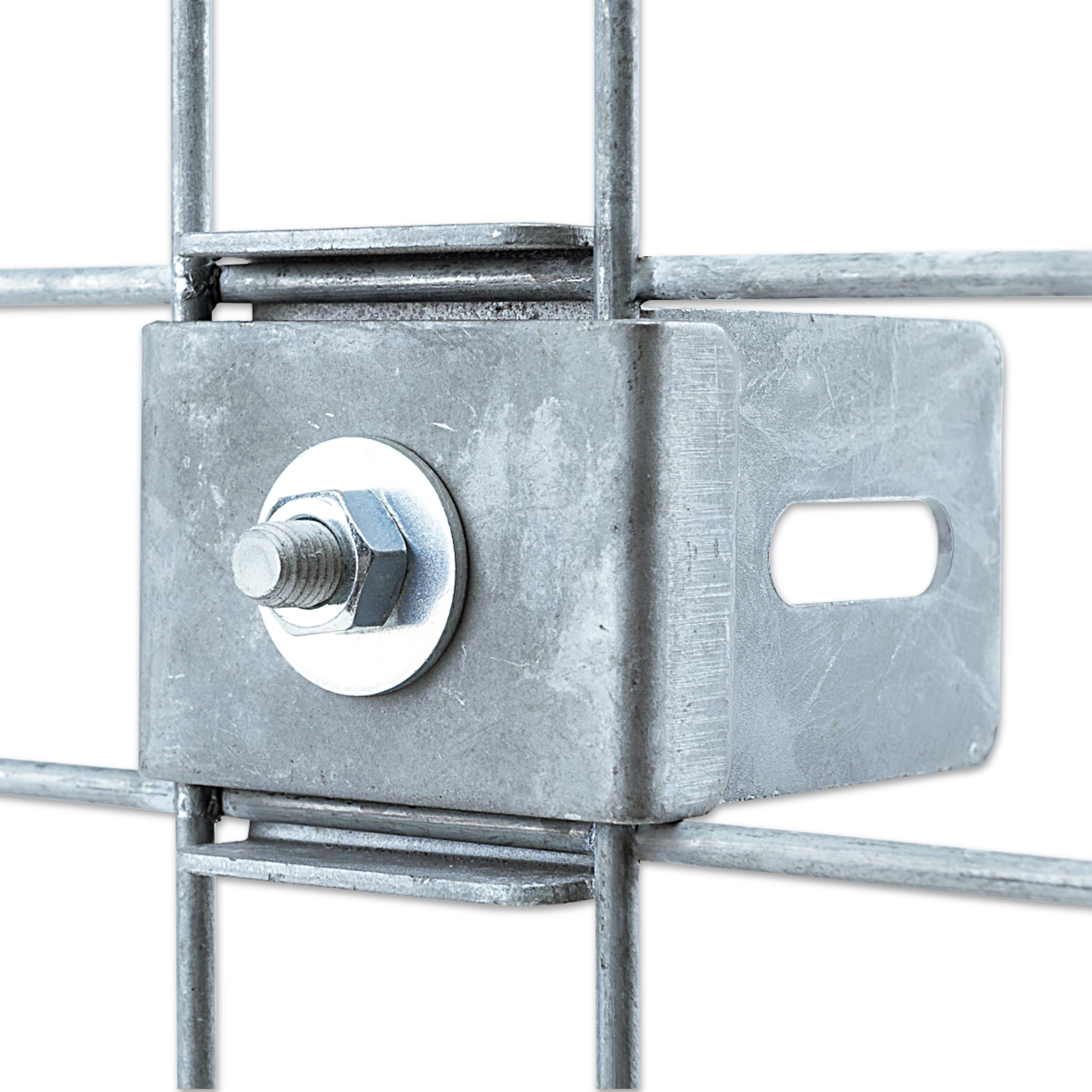 Grampo com suporte de vedação Largura da malha 5 cm x 5 cm, galvanizado