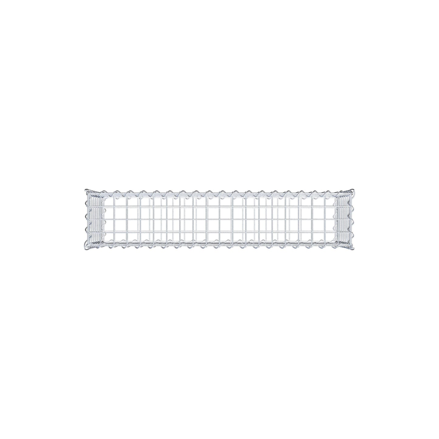 Set of 2 gabions 100 cm x 40 cm x 20 cm (L x H x D), mesh size 5 x 5 cm, spiral