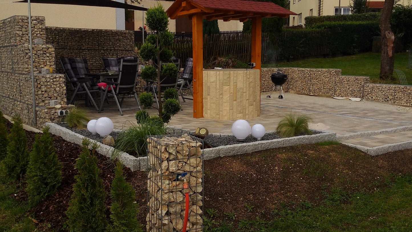 Juego de 2 gaviones de 100 cm x 50 cm x 50 cm (largo x alto x fondo), malla de 5 x 5 cm, en espiral