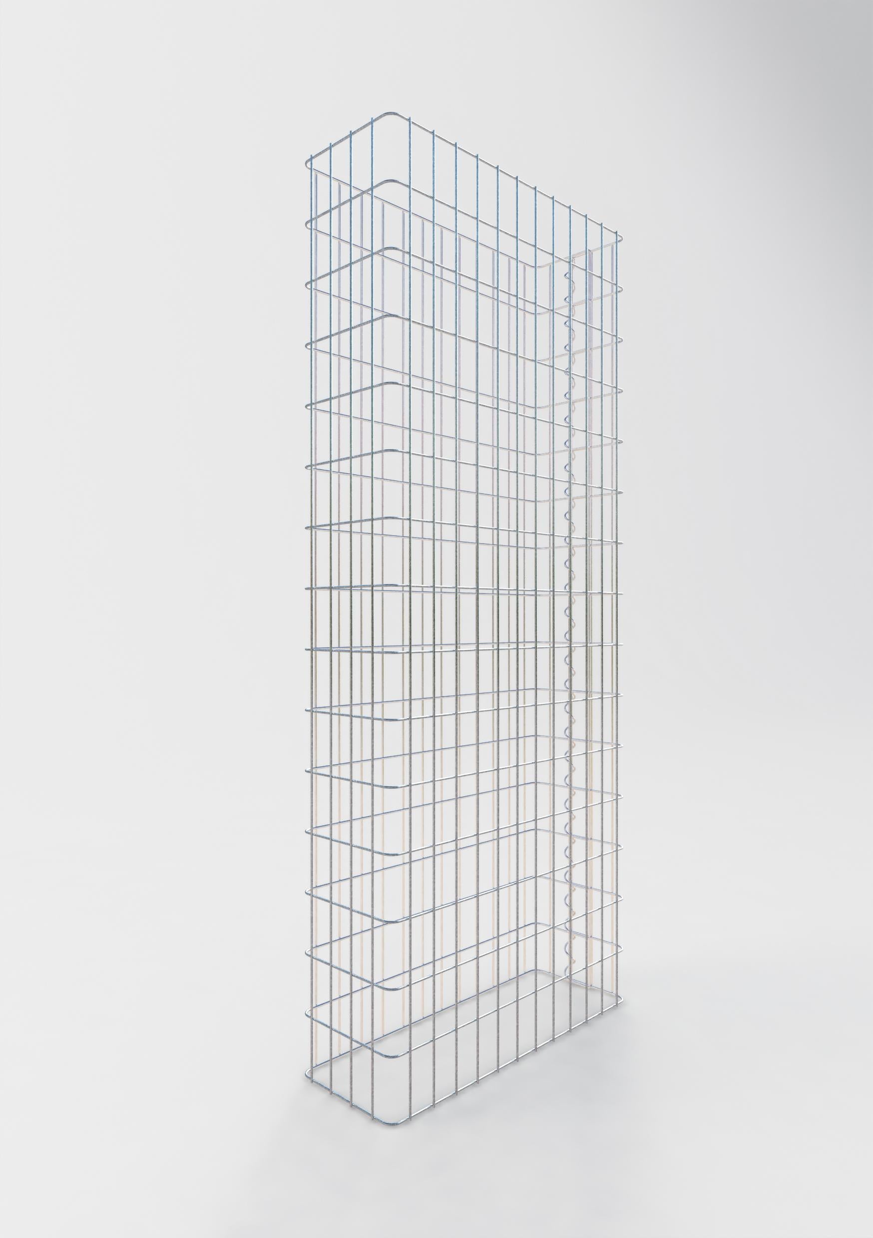 Valla de gaviones longitud 62 cm, altura 200 cm, profundidad 22 cm, malla 5 x 10 cm