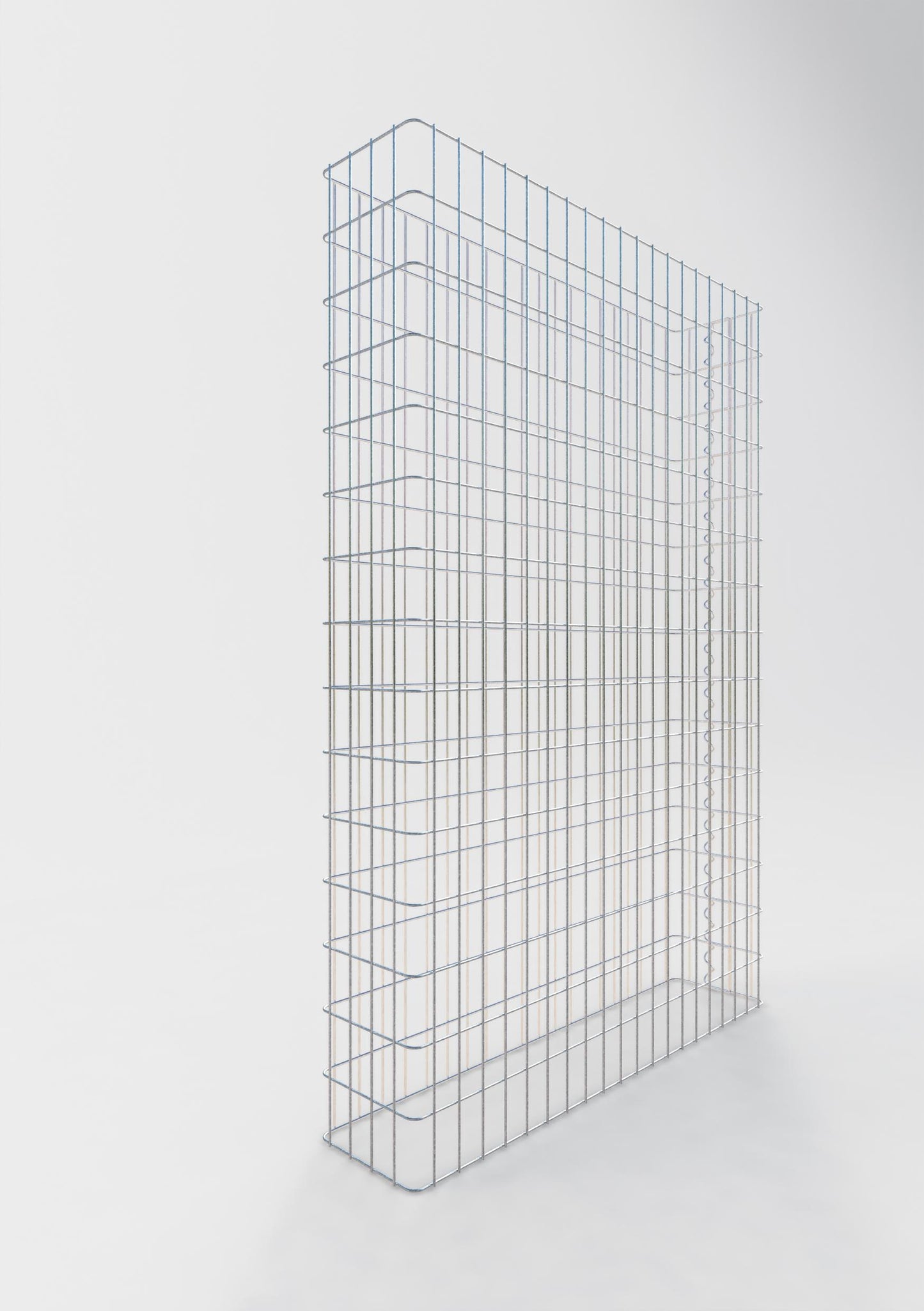 Schanskorfomheining lengte 102 cm, hoogte 200 cm, diepte 22 cm, maaswijdte 5 x 10 cm