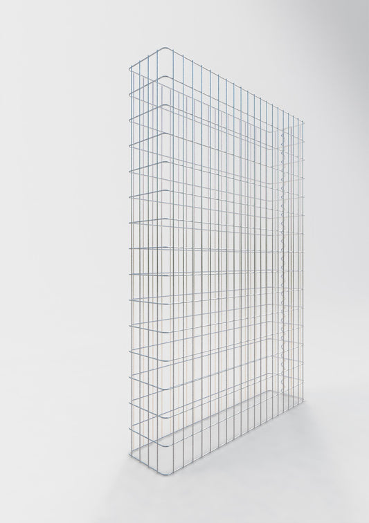 Clôture en gabion Longueur 102 cm, hauteur 200 cm, profondeur 22 cm, mailles 5 x 10 cm