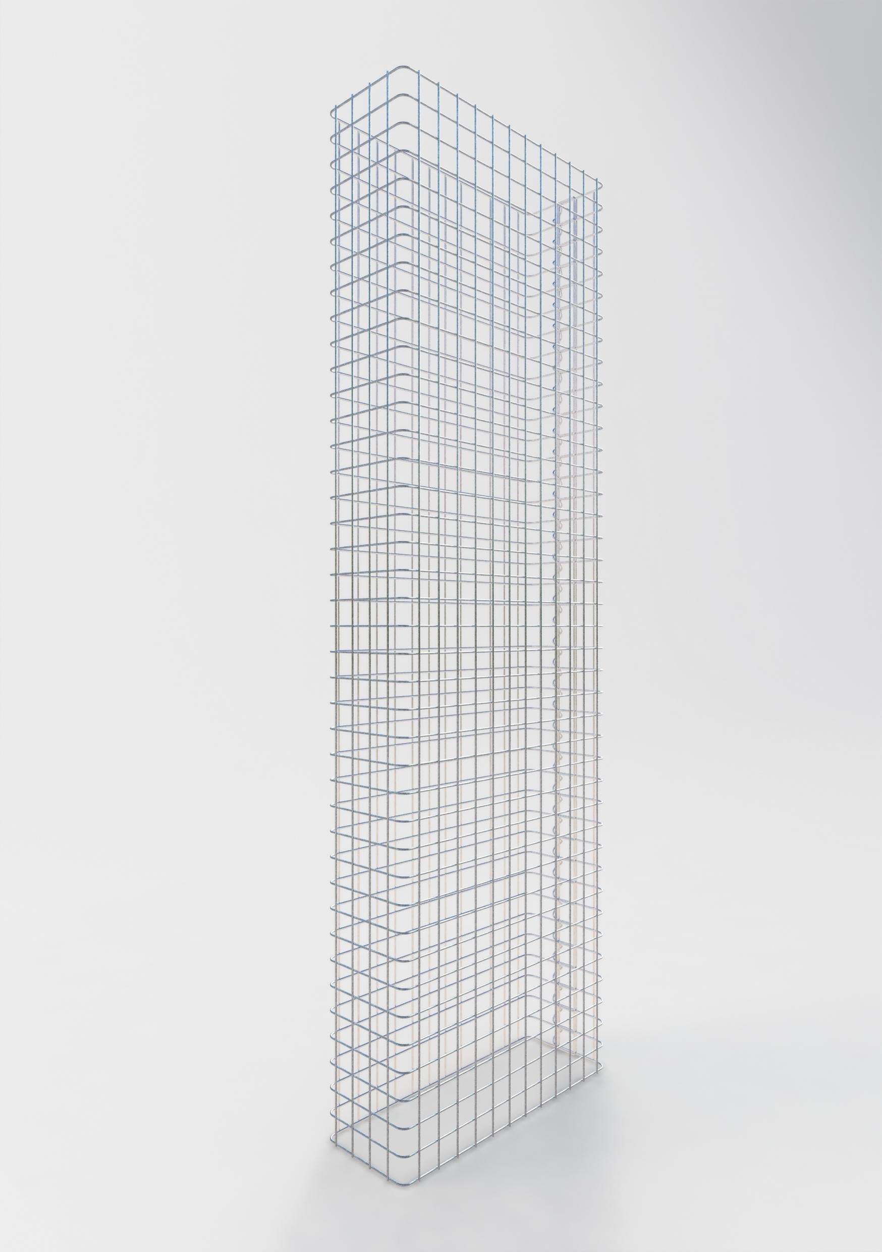 Schanskorfomheining lengte 62 cm, hoogte 160 cm, diepte 22 cm, maaswijdte 5 x 5 cm
