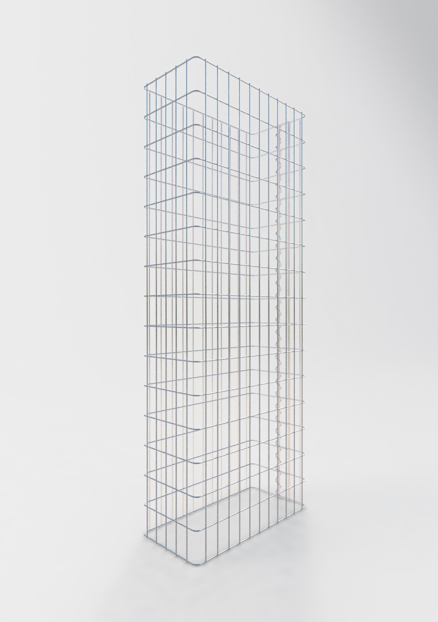 Schanskorfomheining lengte 57 cm, hoogte 160 cm, diepte 27 cm, maaswijdte 5 x 10 cm