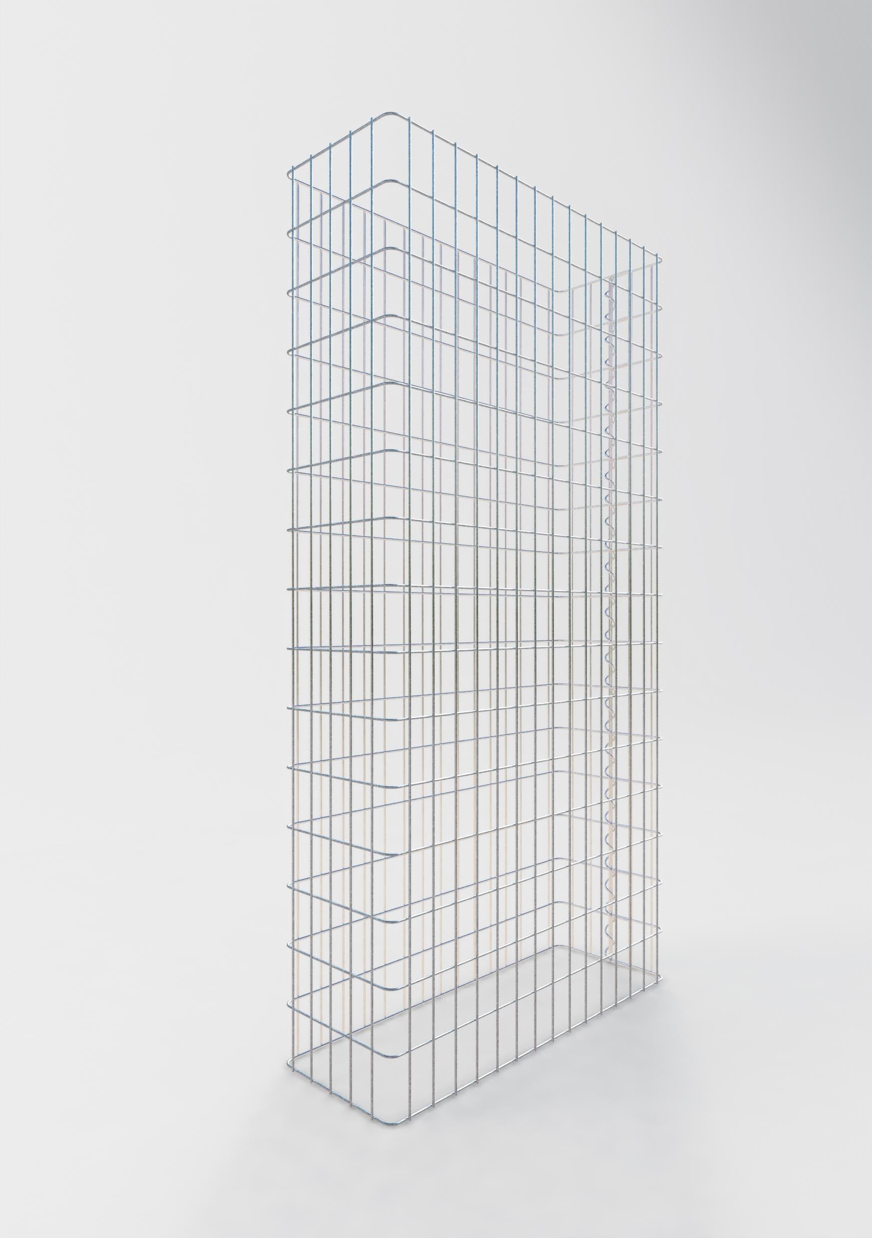 Gabionstängsel längd 77 cm, höjd 160 cm, djup 27 cm, maskstorlek 5 x 10 cm