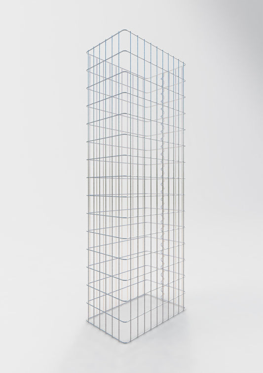 Clôture en gabion Longueur 52 cm, hauteur 180 cm, profondeur 32 cm, mailles 5 x 10 cm