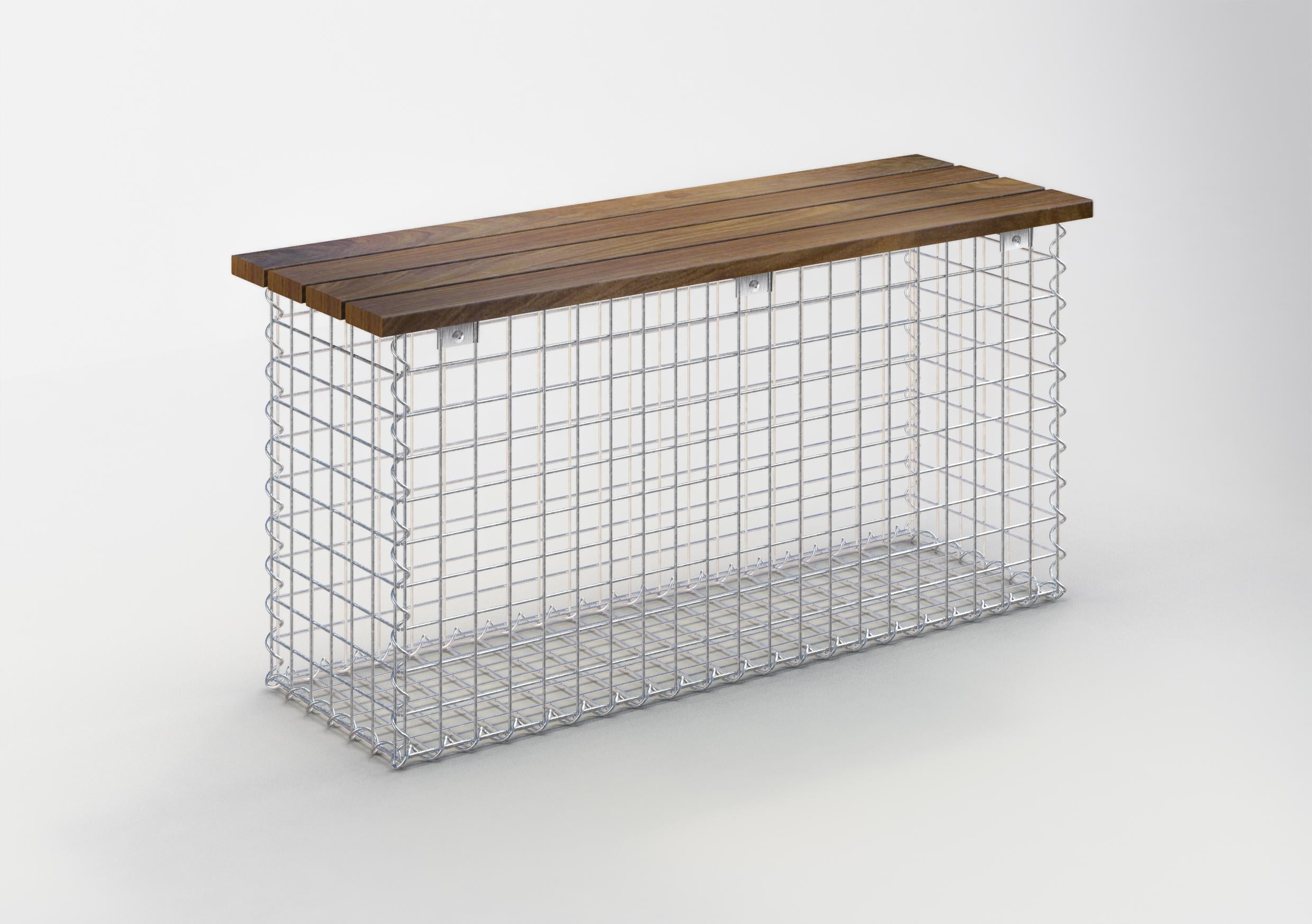 Banc de jardin fourche en spirale 105 x 50 x 30 cm CUMARU MW 5 x 5 cm
