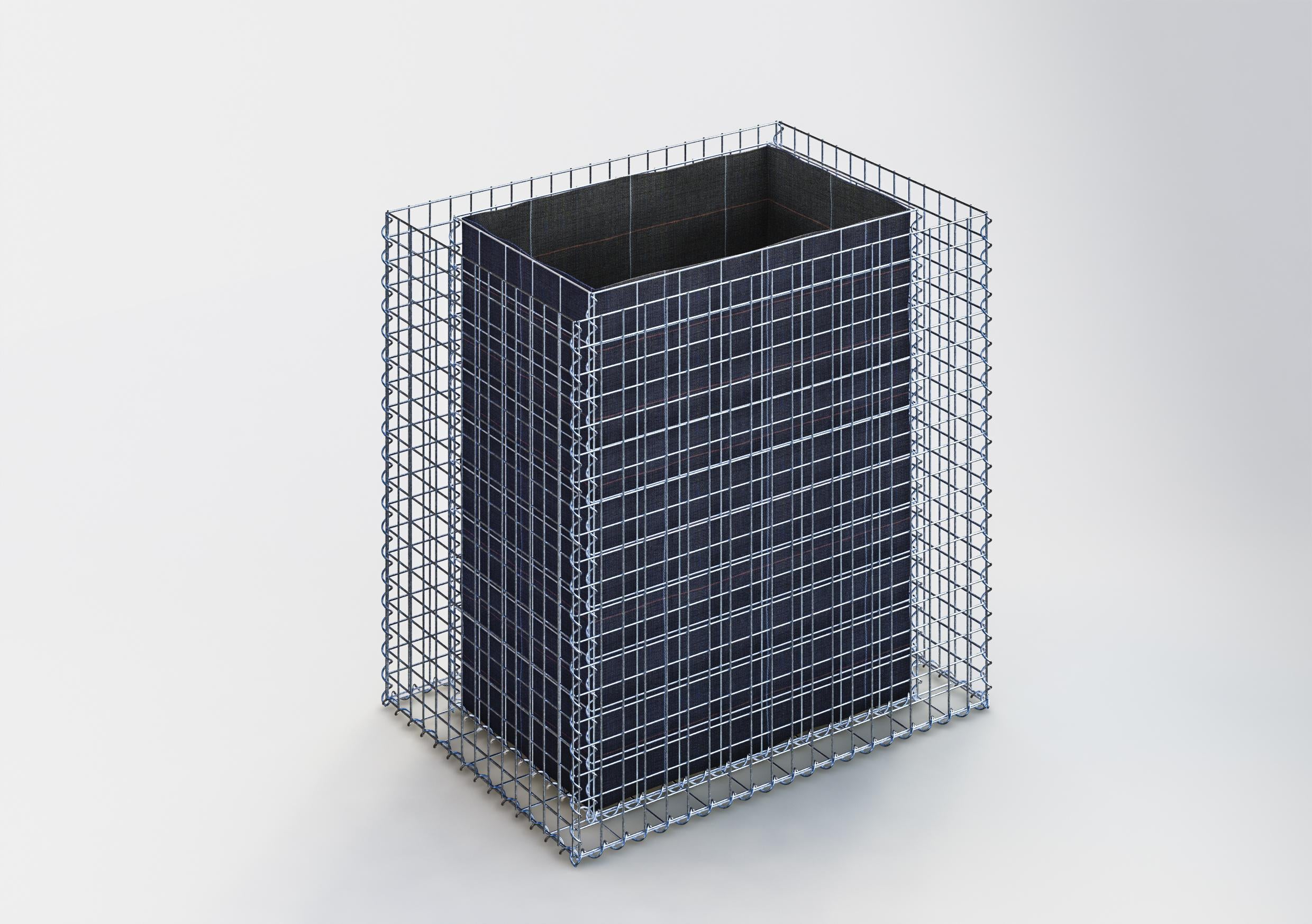 Verhoogd bed vierkant 100 cm x 100 cm x 70 cm (L x H x D), maaswijdte 5 x 5 cm, wanddikte 10 cm