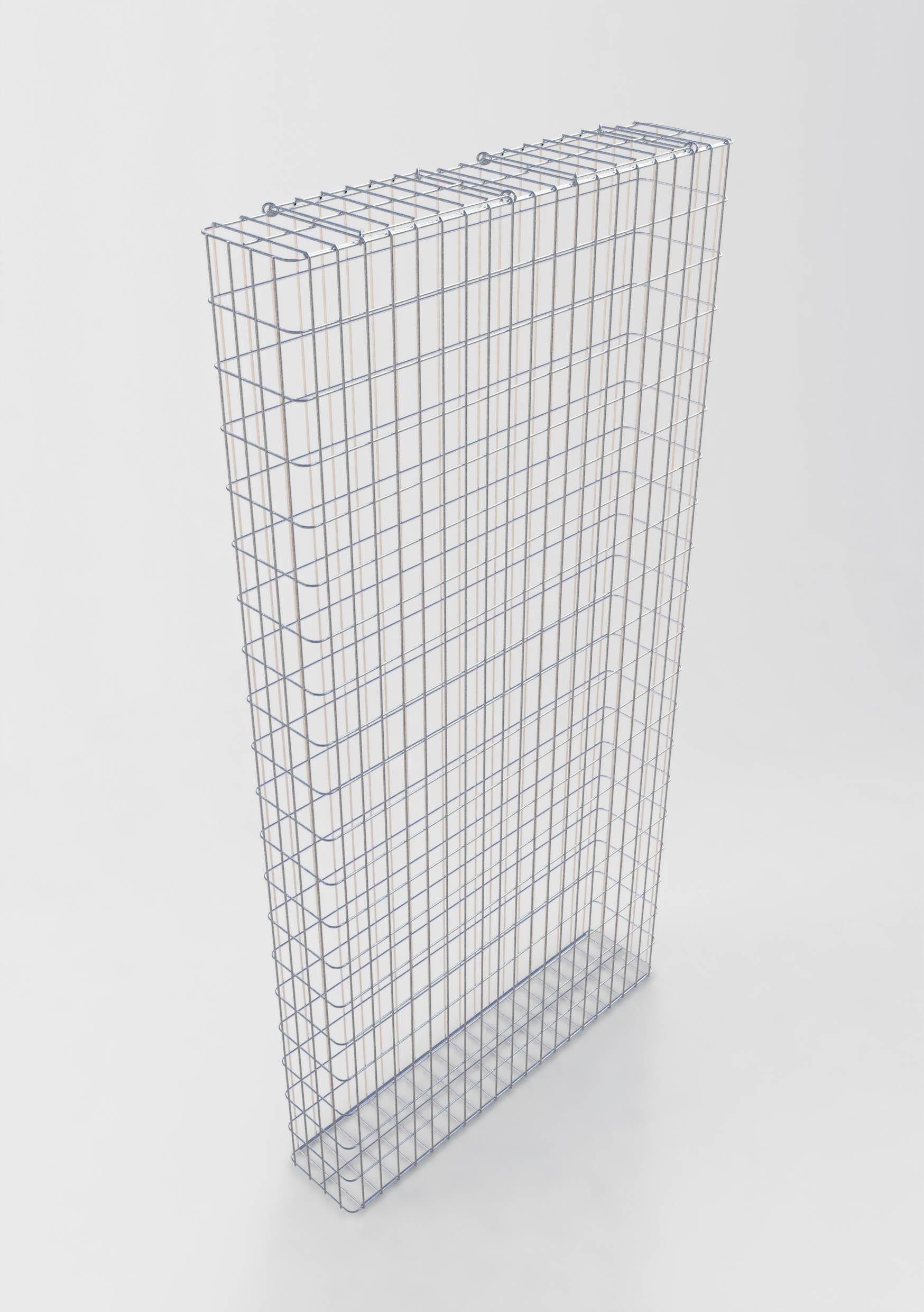 Gabion varmgalvaniseret 102 cm x 202 cm x 22 cm, maskestørrelse 5 cm x 10 cm, fuldsvejset