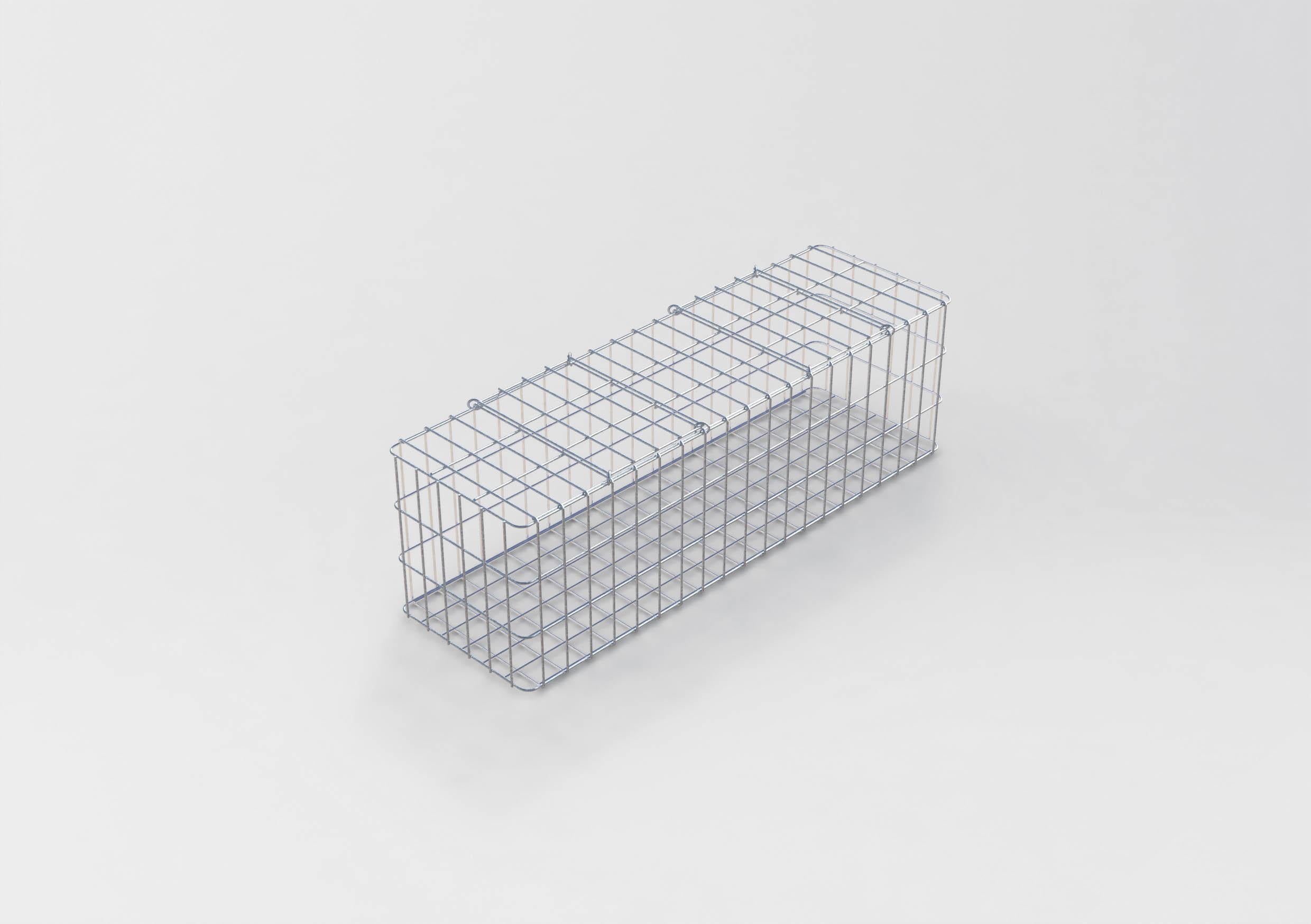 Gabion varmgalvaniseret 102 cm x 32 cm x 32 cm, maskestørrelse 5 cm x 10 cm, fuldsvejset