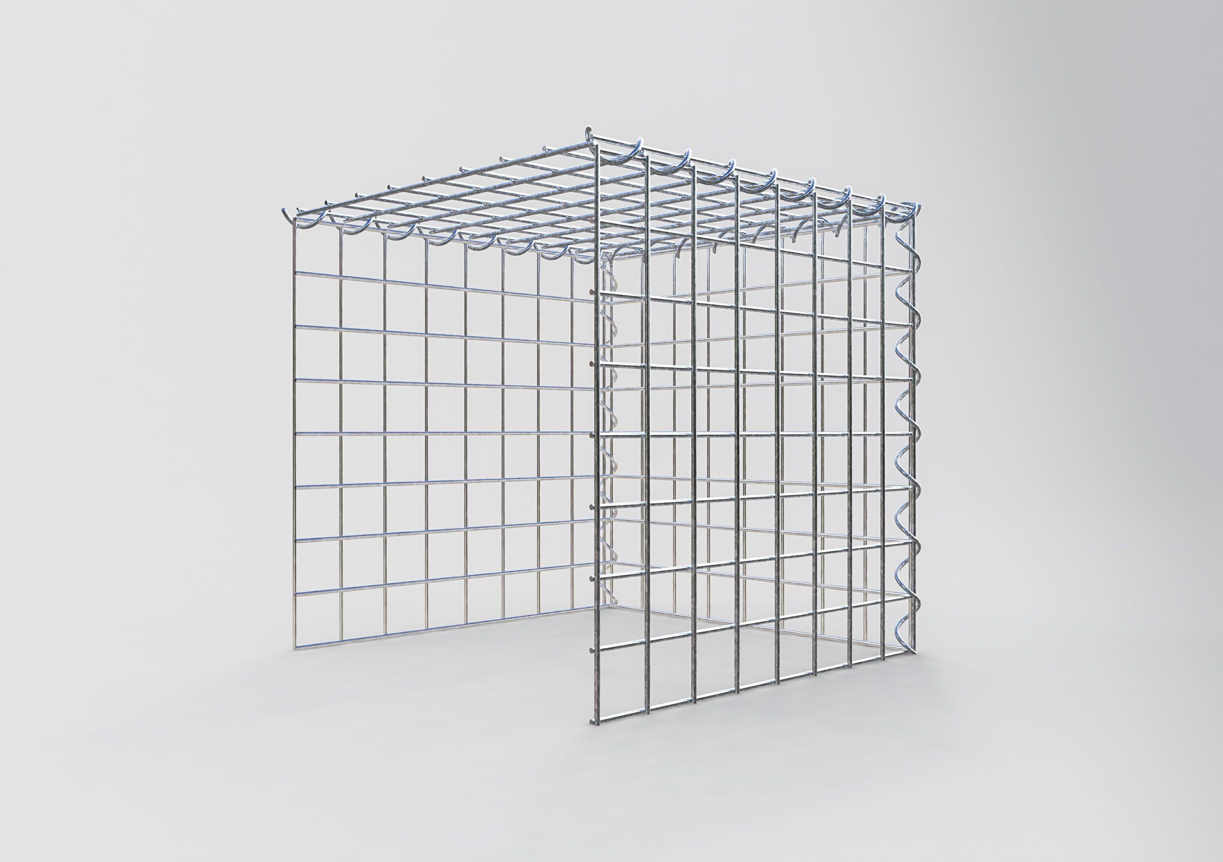 Opvokset gabion type 4 40 cm x 40 cm x 40 cm (L x H x D), maskestørrelse 5 cm x 5 cm, spiral