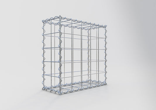 Gabion 50 cm x 50 cm x 20 cm (L x H x D), maskstorlek 10 cm x 10 cm, spiral